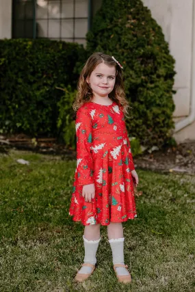 CHRISTMAS TREE TWIRLY DRESS