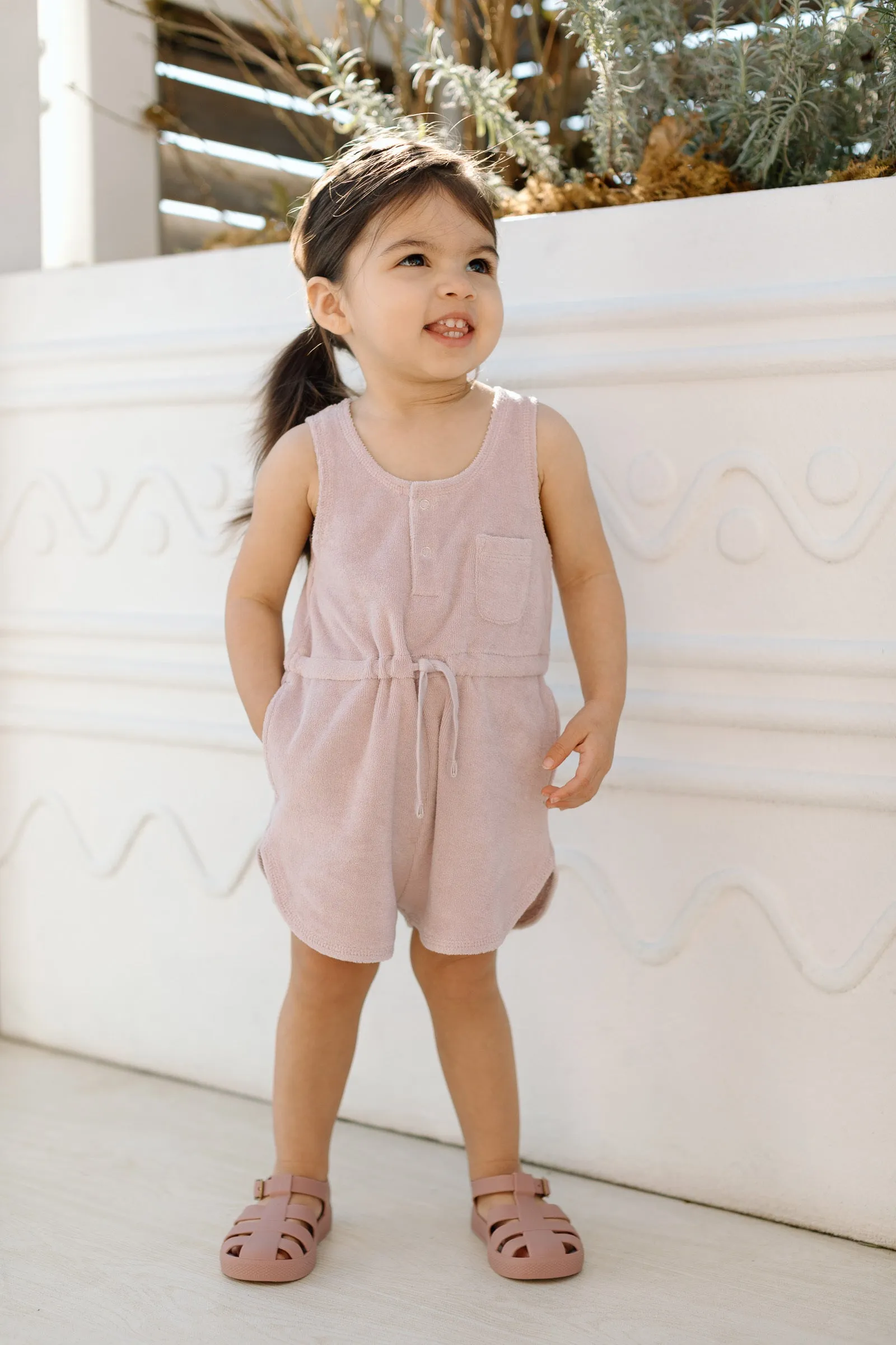 Classic Terry Drawstring Romper