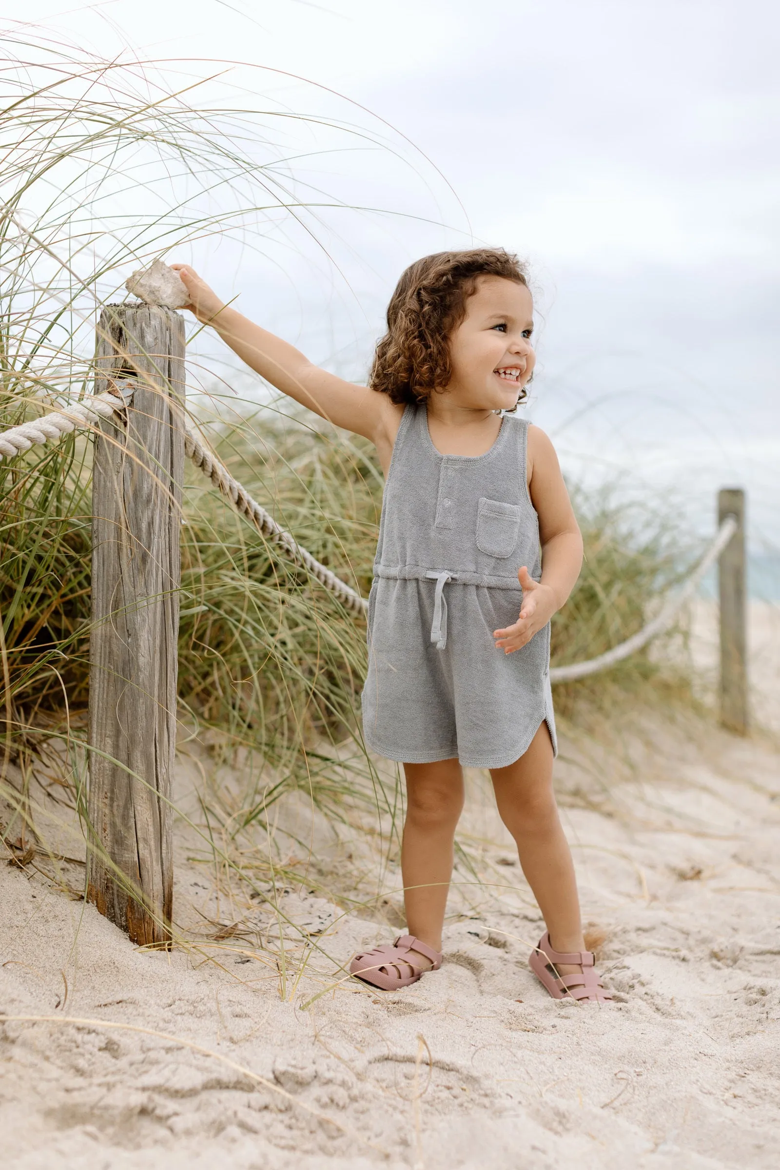 Classic Terry Drawstring Romper