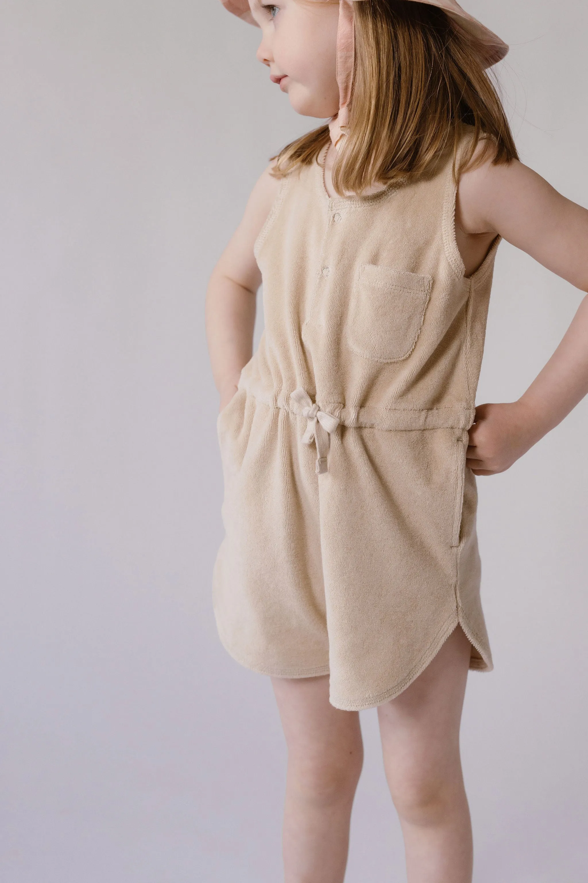 Classic Terry Drawstring Romper