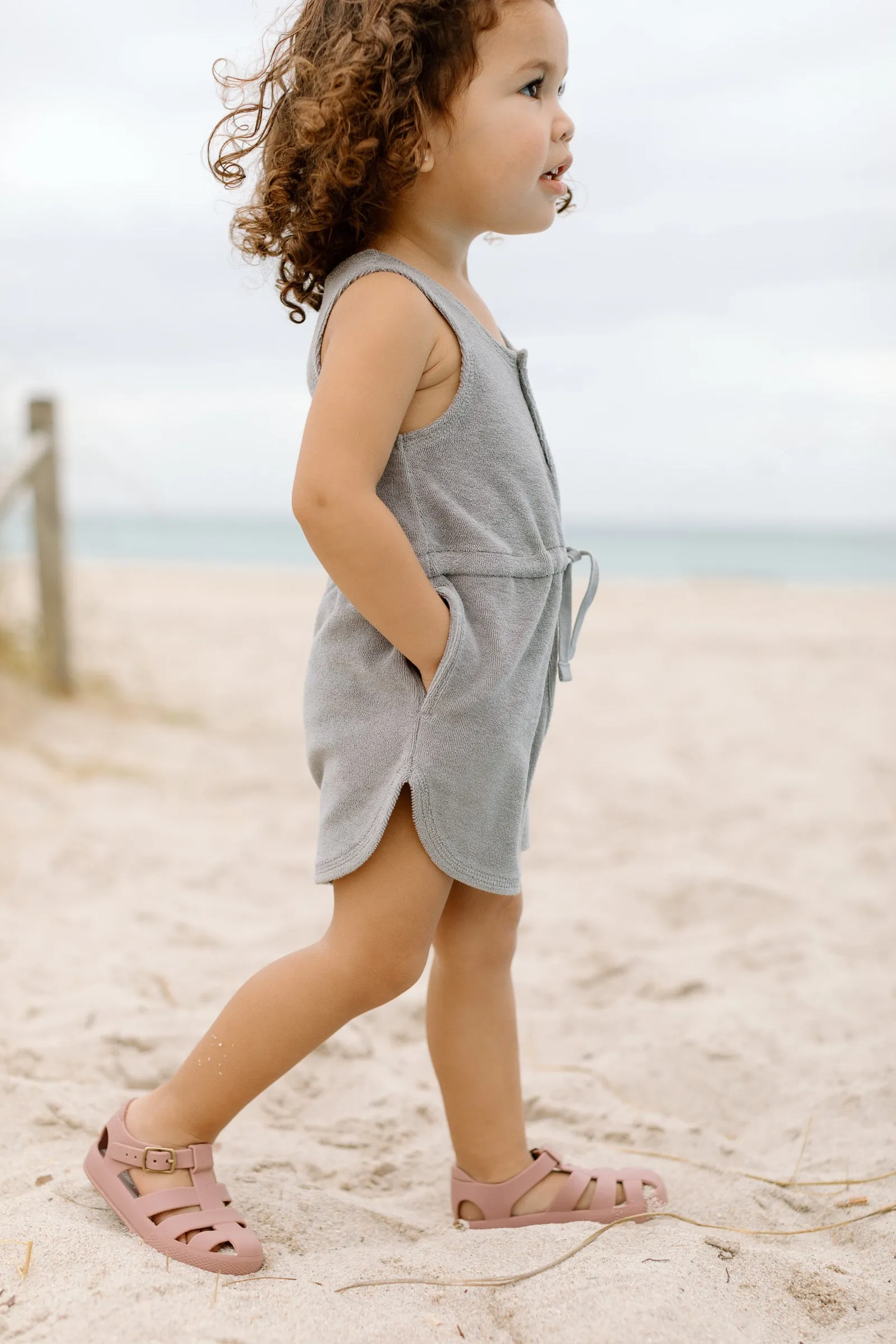 Classic Terry Drawstring Romper