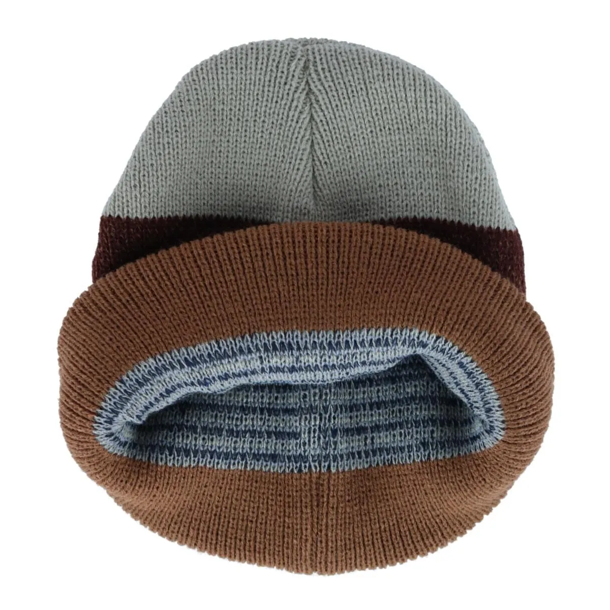 Clear Creek Men's Knit Tri-Color Winter Cuff Hat