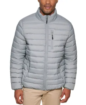Club Room Mens Packable Quilted  Puffer Jacket Heather Grey 2XL