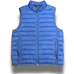 Club Room Men's Quilted Packable Puffer Vest Large Blue