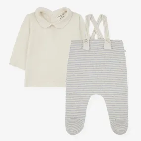 Colette Blouse And Overall - Ecru