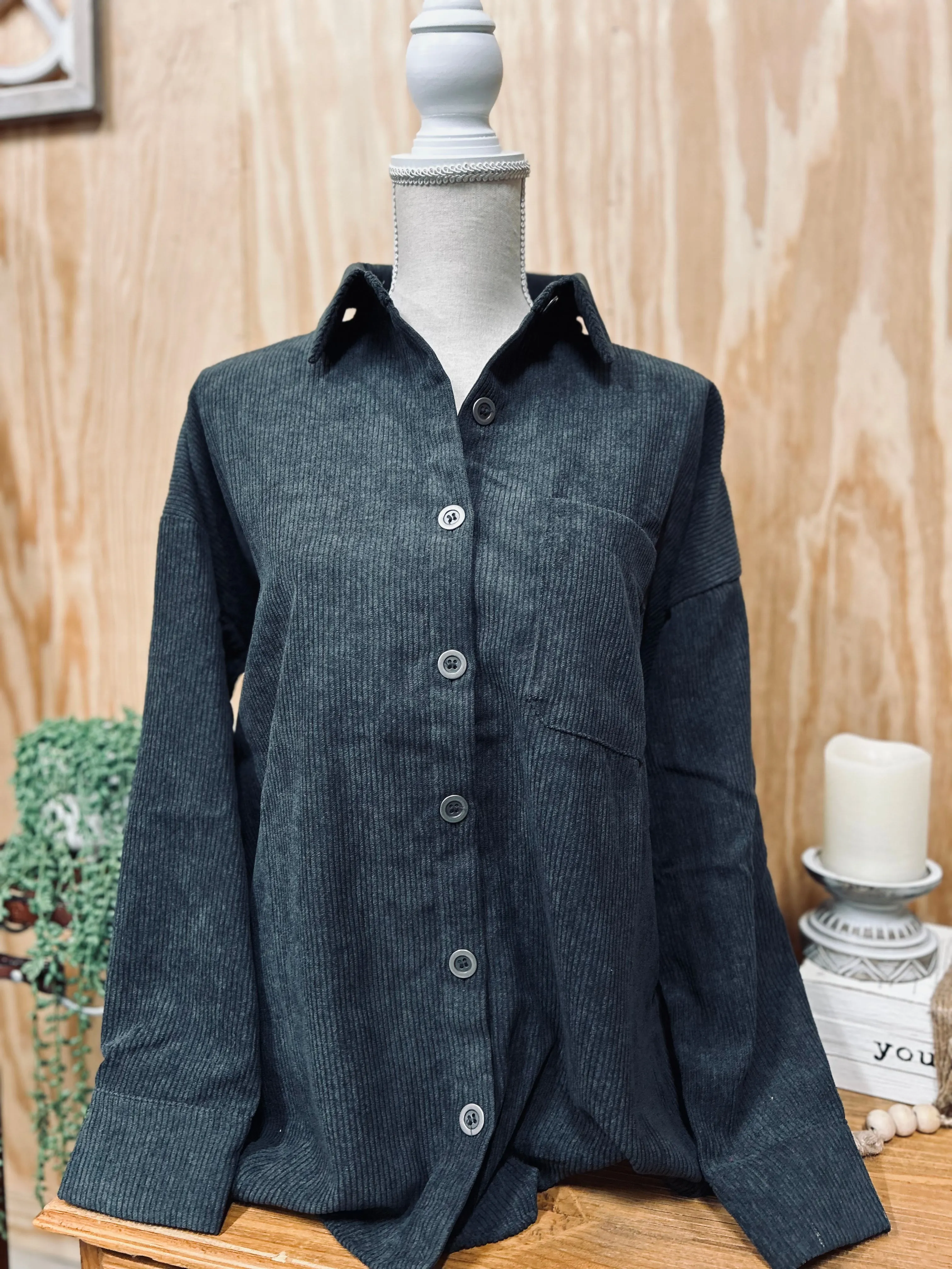 Corduroy Oversized Shacket