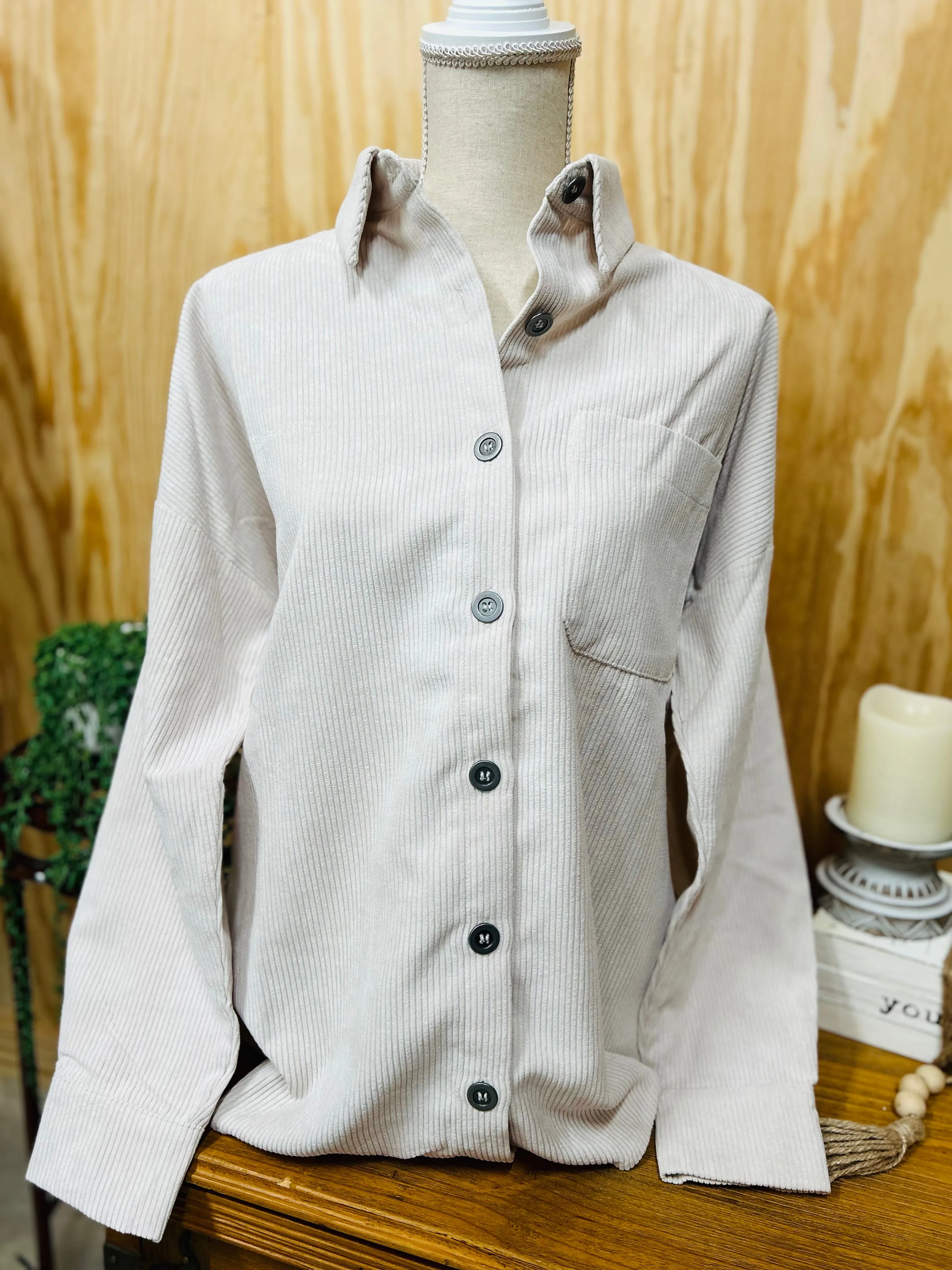 Corduroy Oversized Shacket