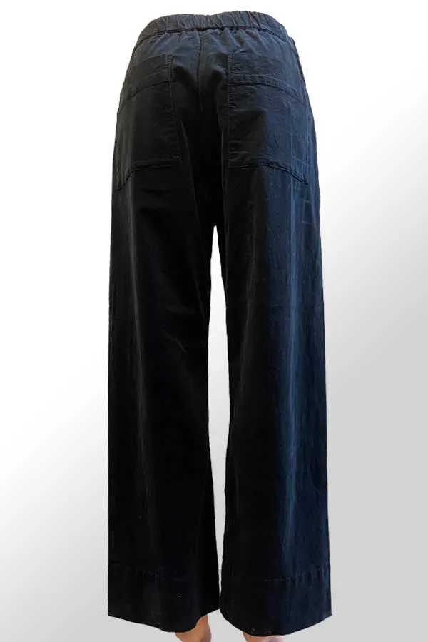 Deep Hem Wide Leg Pant - mini corduroy