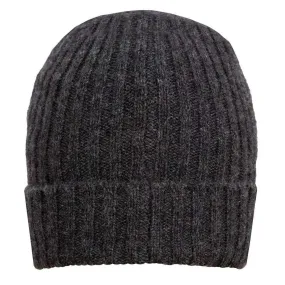 Dents Rib Knit Thinsulate-Lined Beanie Hat - Charcoal Grey
