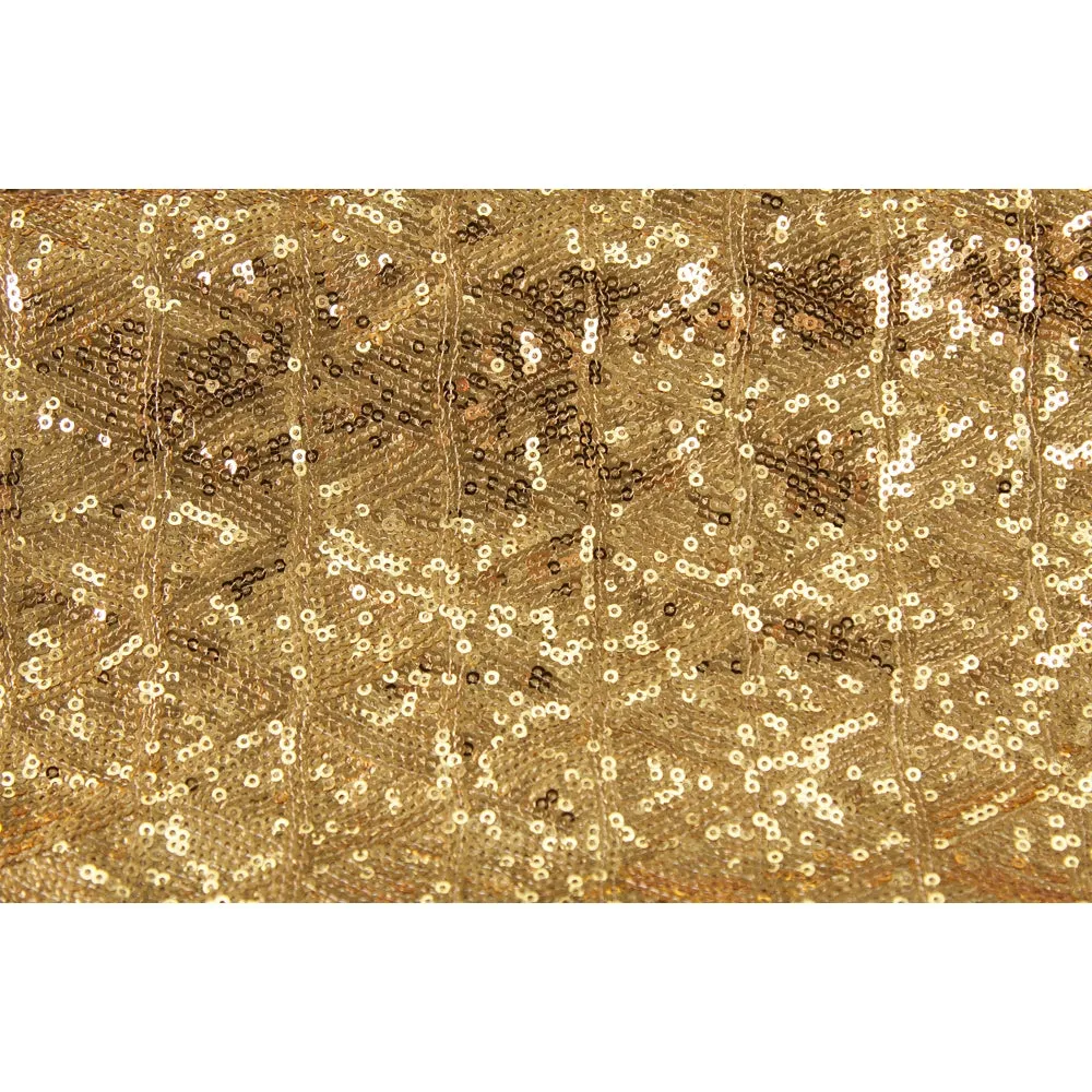 Diamond Glitz Sequin Table Runner - Gold