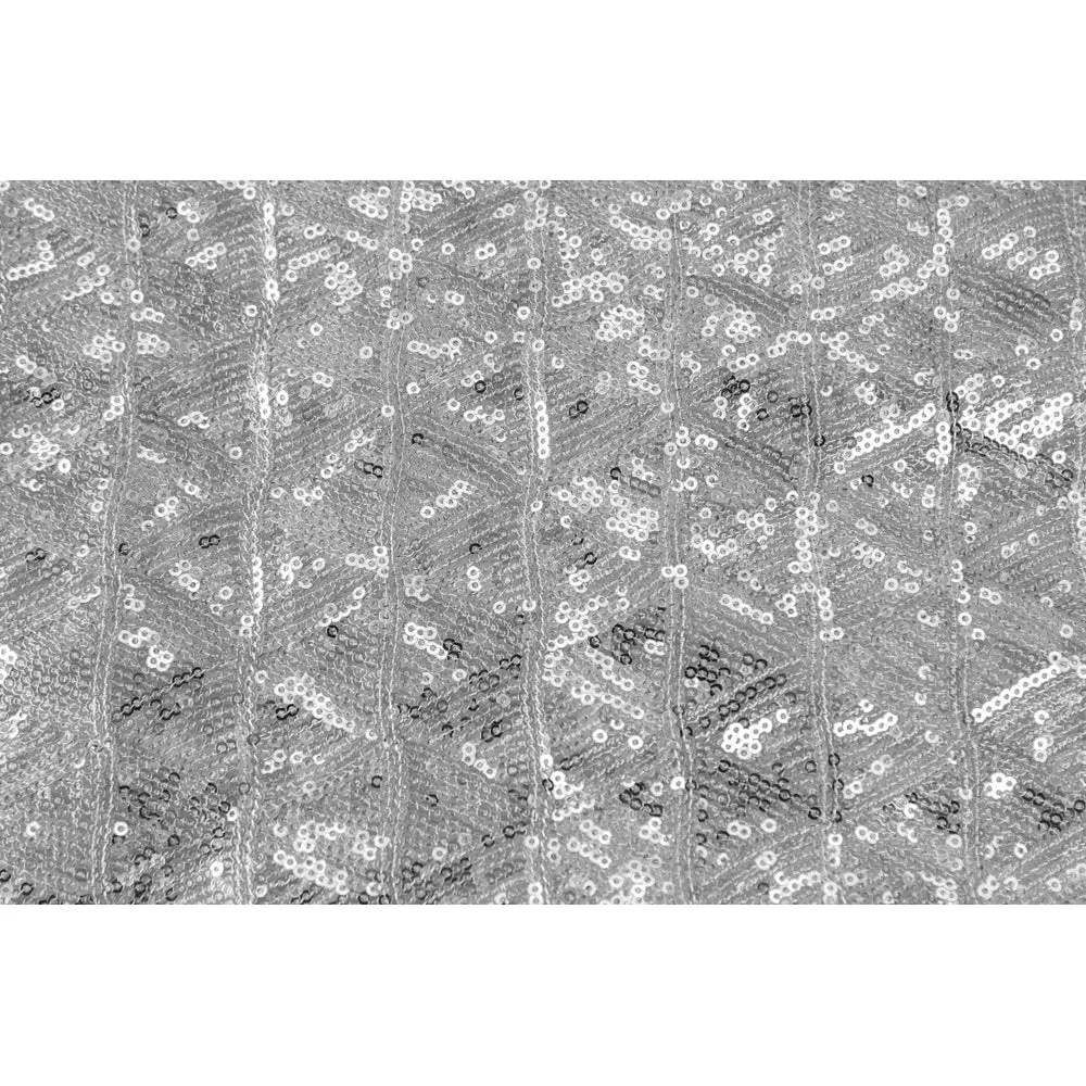 Diamond Glitz Sequin Table Runner - Silver