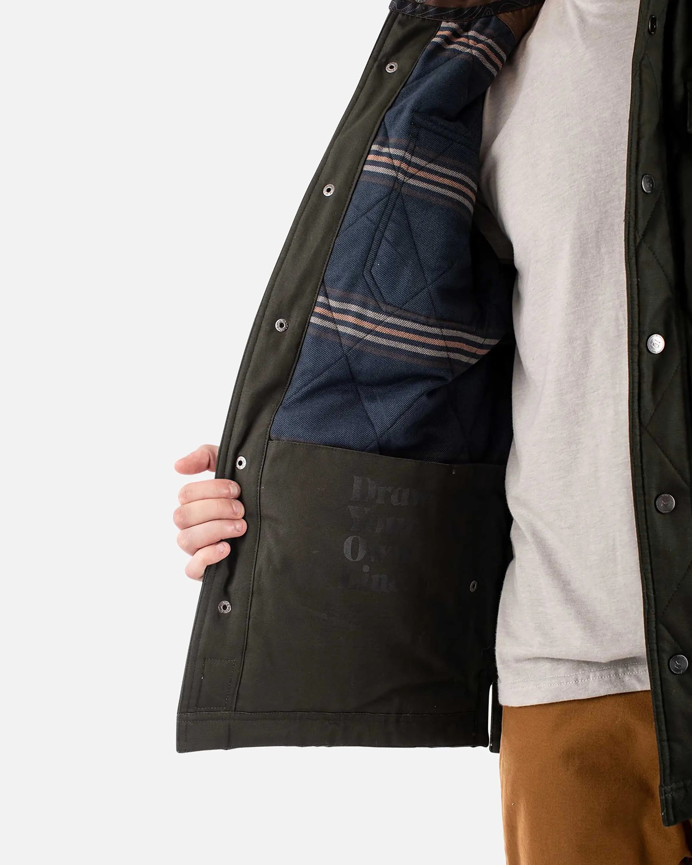 Dogwood Quilted Jacket in Forest Green by Jetty