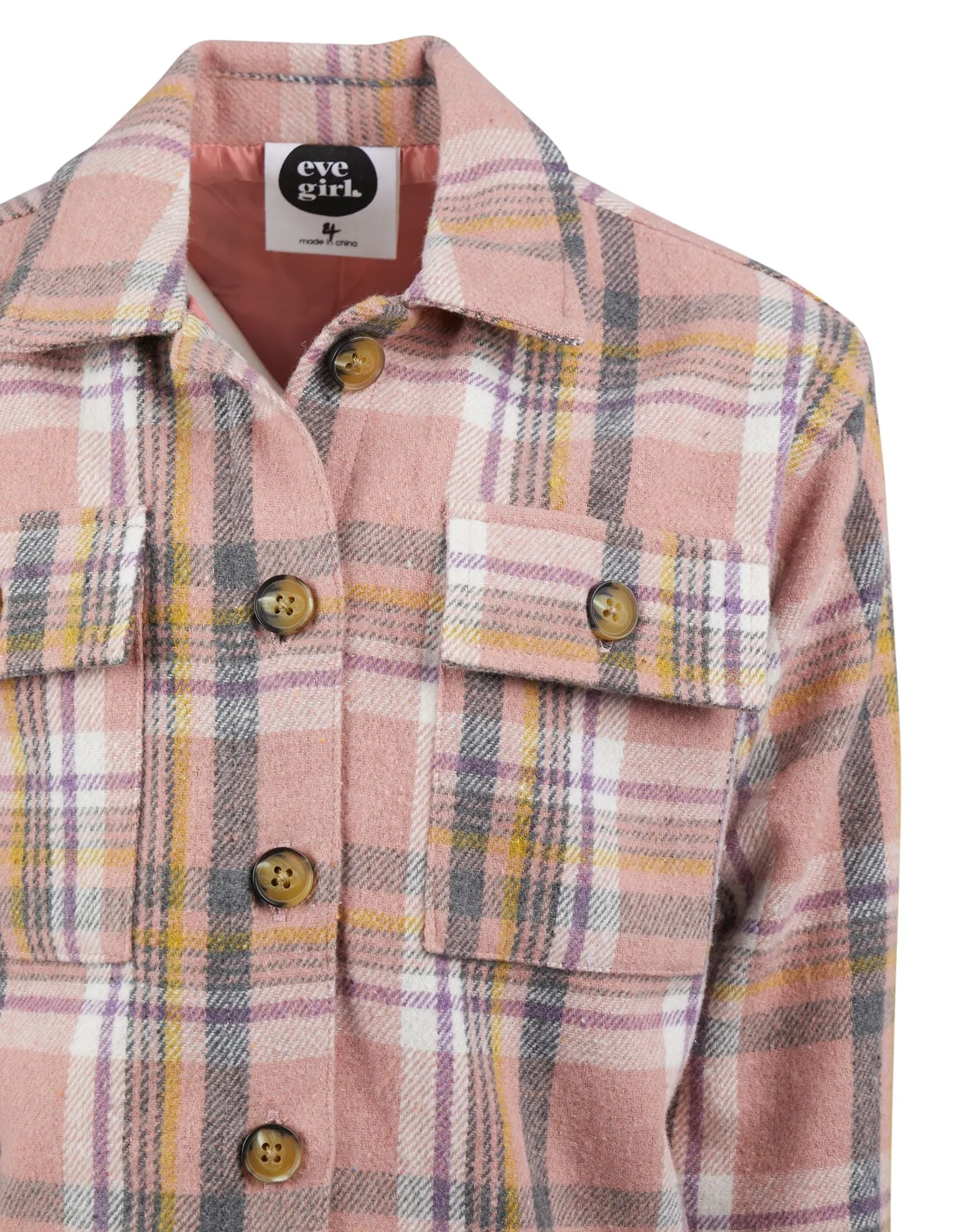 Eve Girl Addison Shacket (8-14) - Check