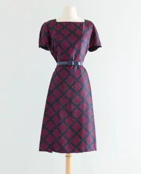 Fabulous 1960’s Saks Fifth Avenue Silk Dress and Jacket Set / Large
