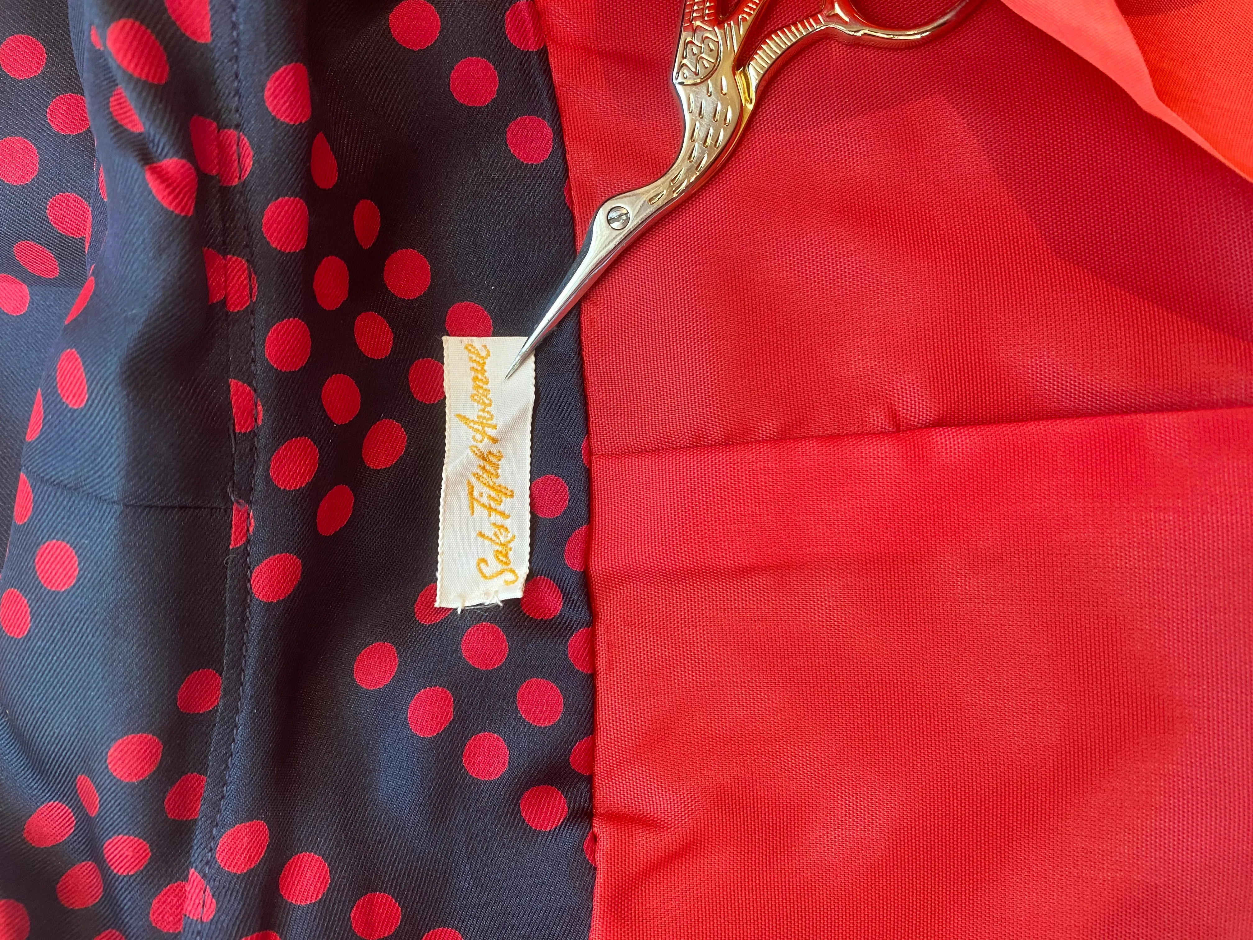 Fabulous 1960’s Saks Fifth Avenue Silk Dress and Jacket Set / Large