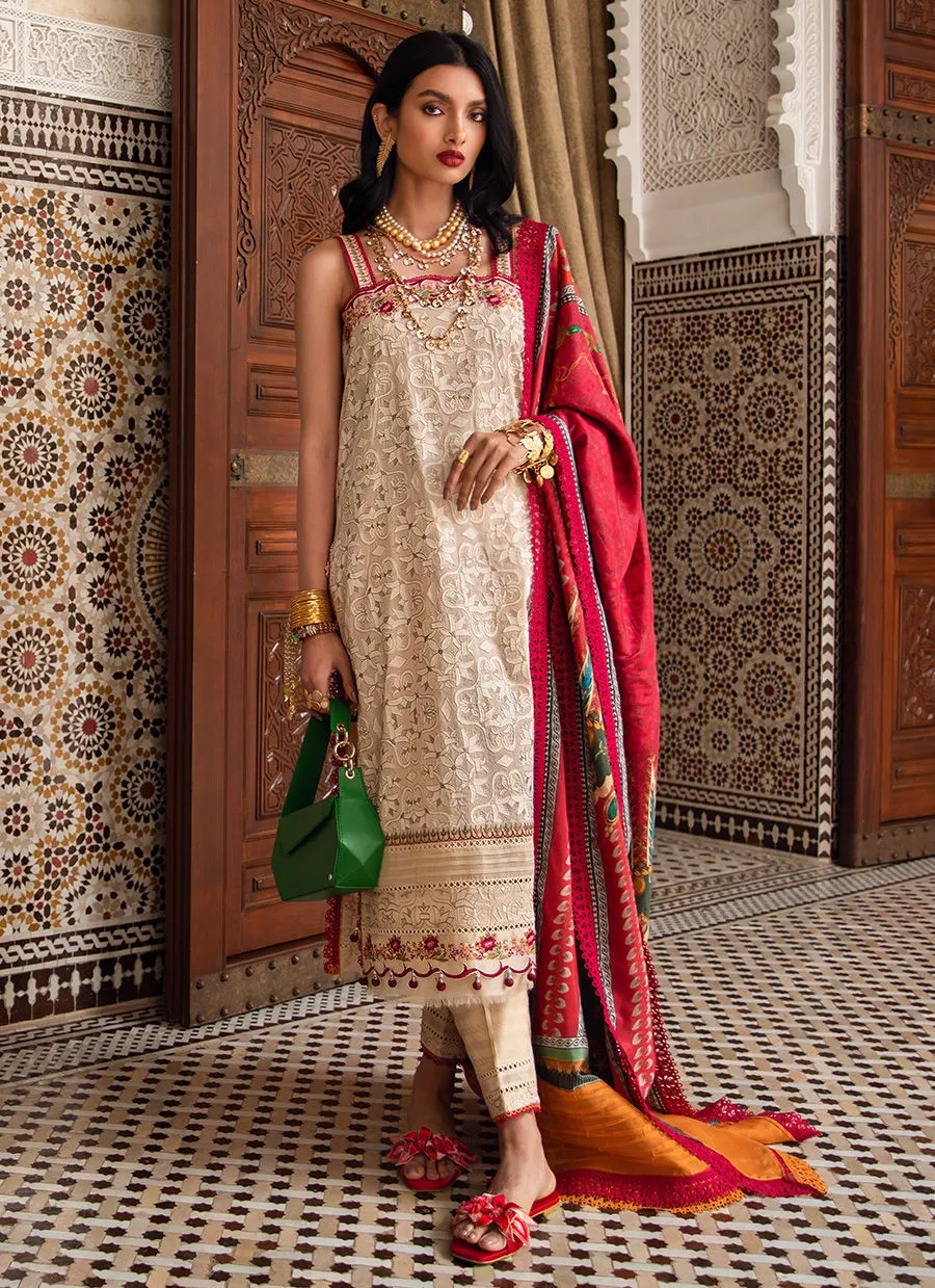 Farah Talib Aziz Luxury Lawn Collection 2023 – Kasbah Sand
