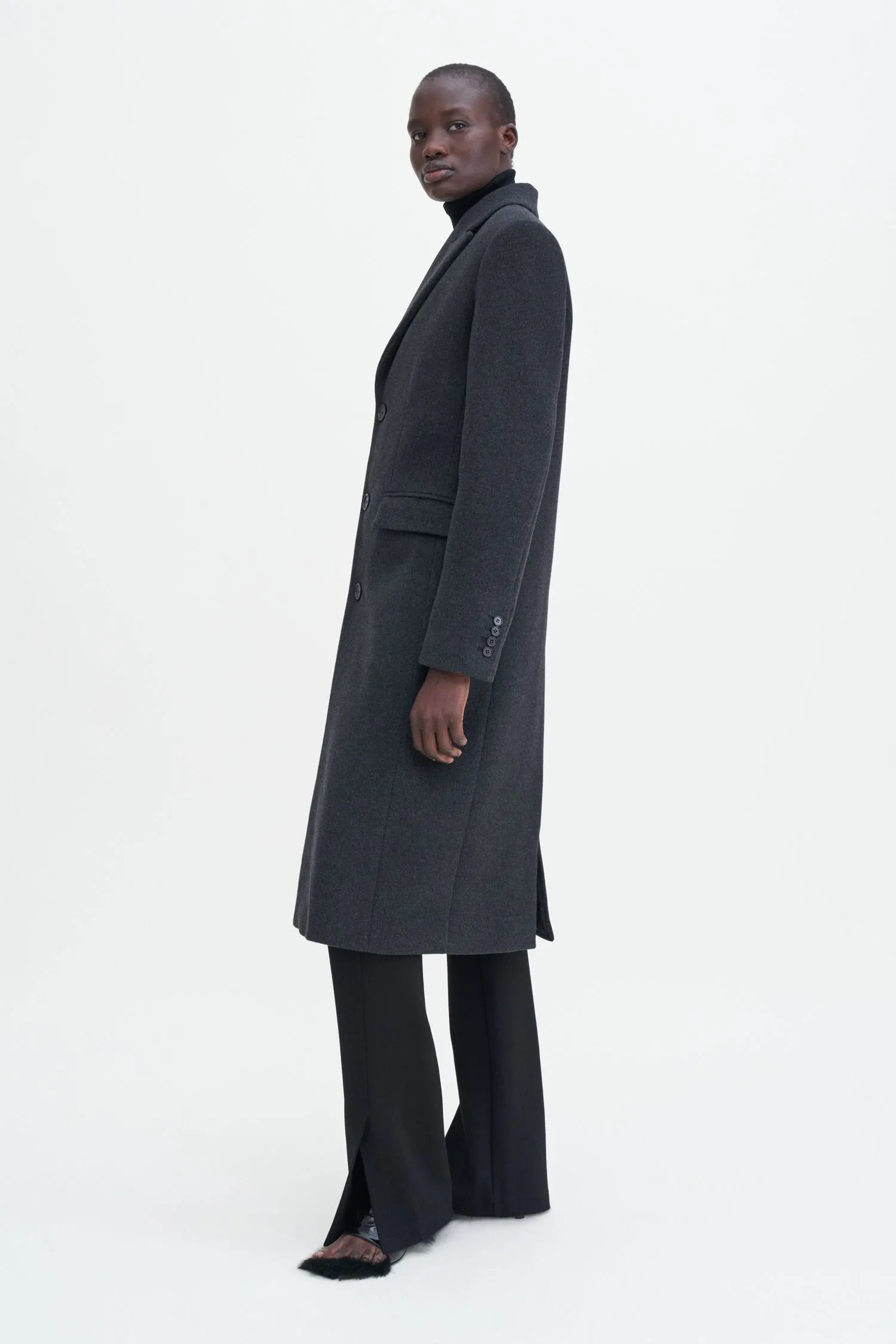Filippa K Capsule 93: Slim Anthracite Wool Coat