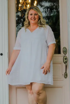 FINAL SALE Curvy Vivian Swiss Dot Babydoll Dress