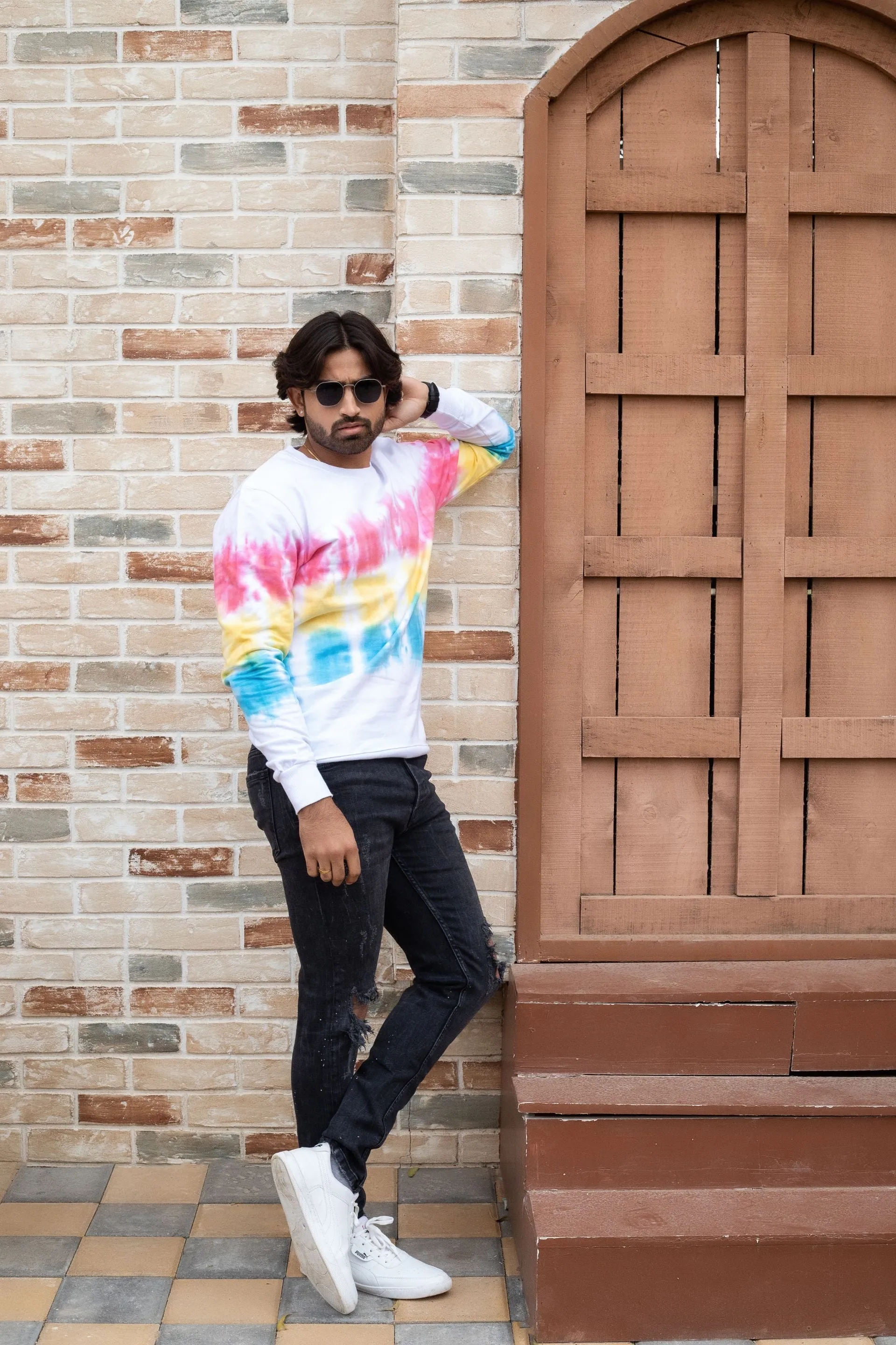 Firangi Yarn Super Soft Cotton Tie&Dye Ombre Sweatshirt
