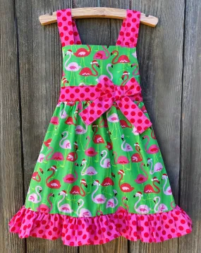 Flamingo Christmas Dress