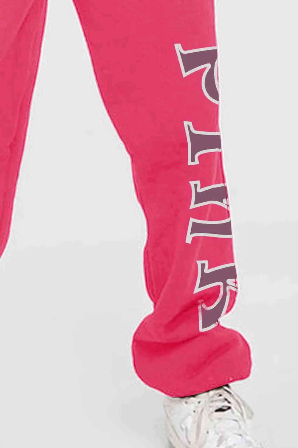 Full Size PINK Graphic Sweatpants