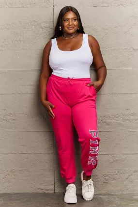 Full Size PINK Graphic Sweatpants