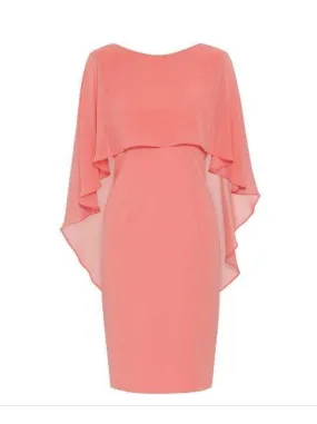 Gina Bacconi Dress With Chiffon Cape Dahlia SSS1084