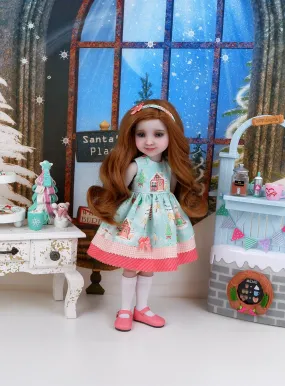 Gingerbread House - dress with shoes for Ruby Red Fashion Friends doll