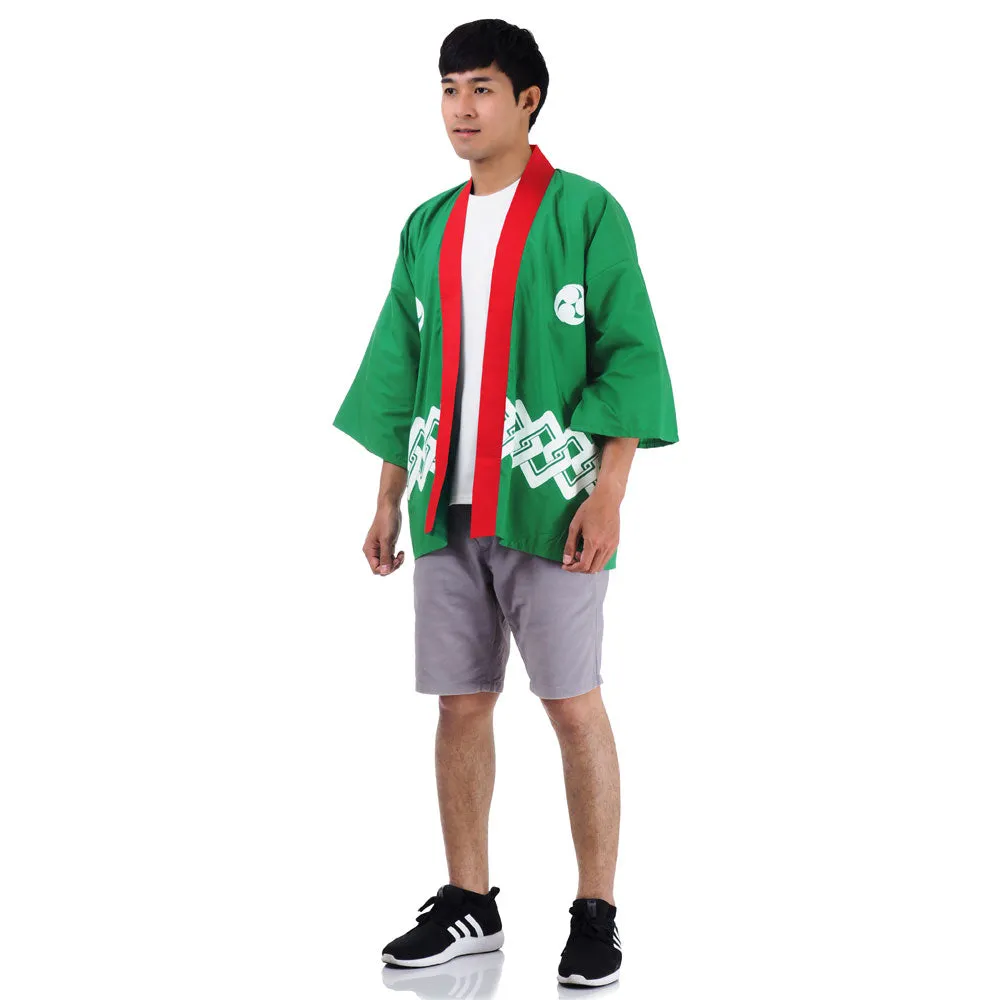 Green Japanese Happi Kimono Jacket Midori Peace