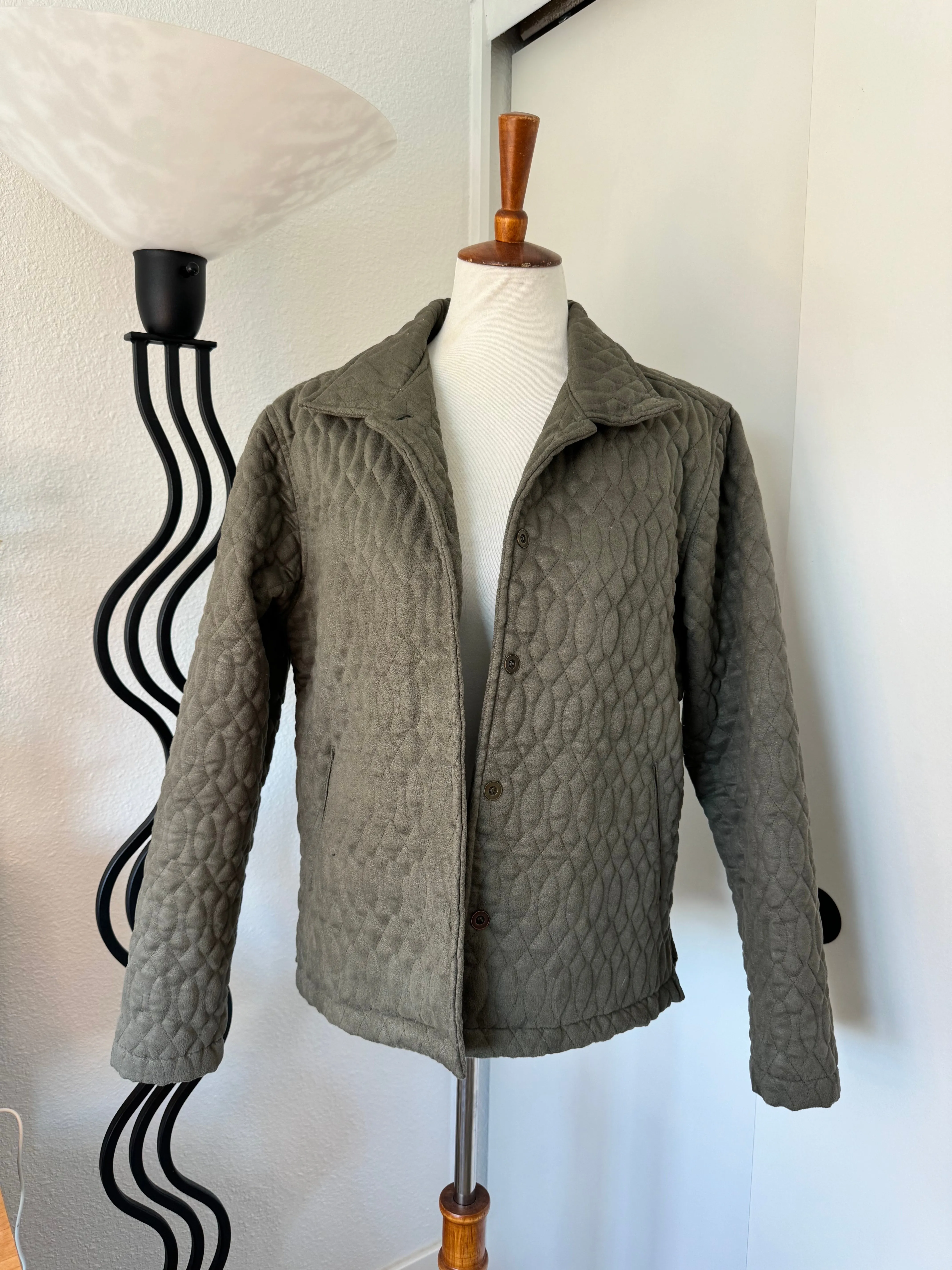 Green Quilted Coat (L)