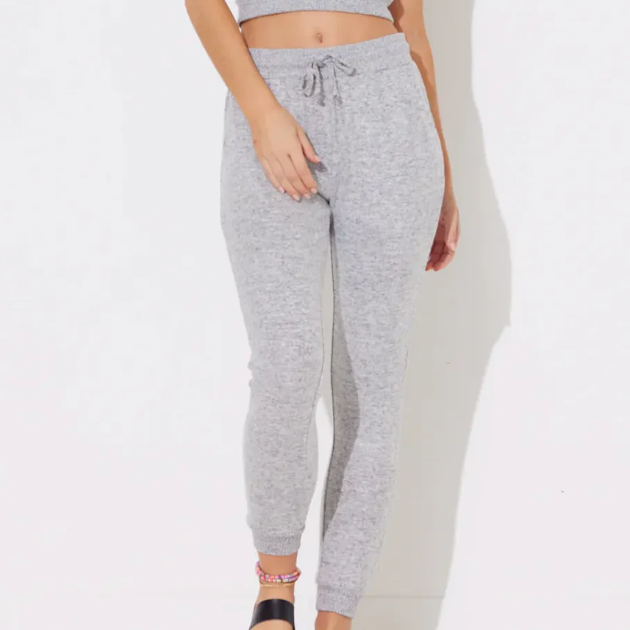Heather Grey Hacci Jogger