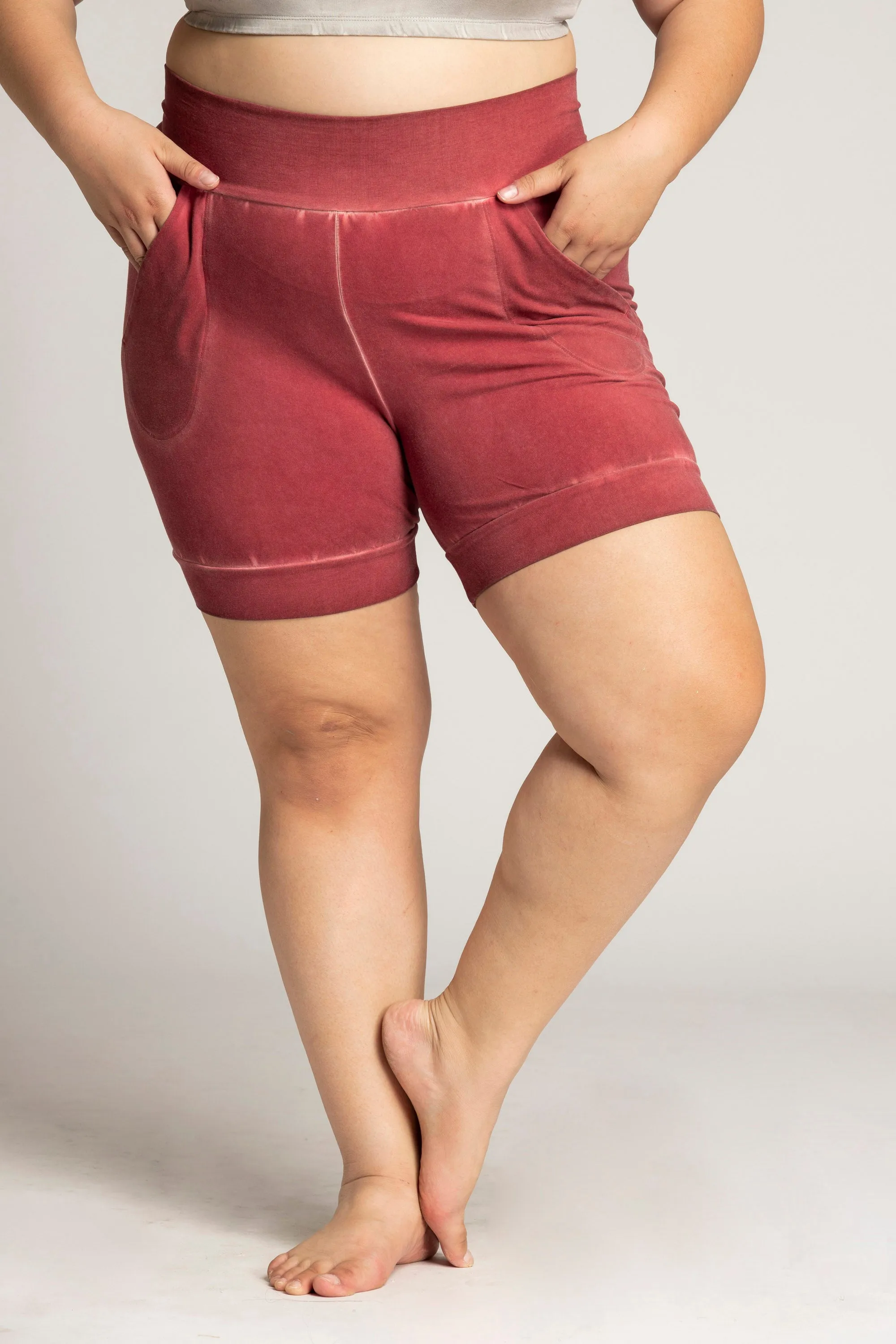 I'mPerfect Stonewash Slouchy Yoga Shorts 25%off