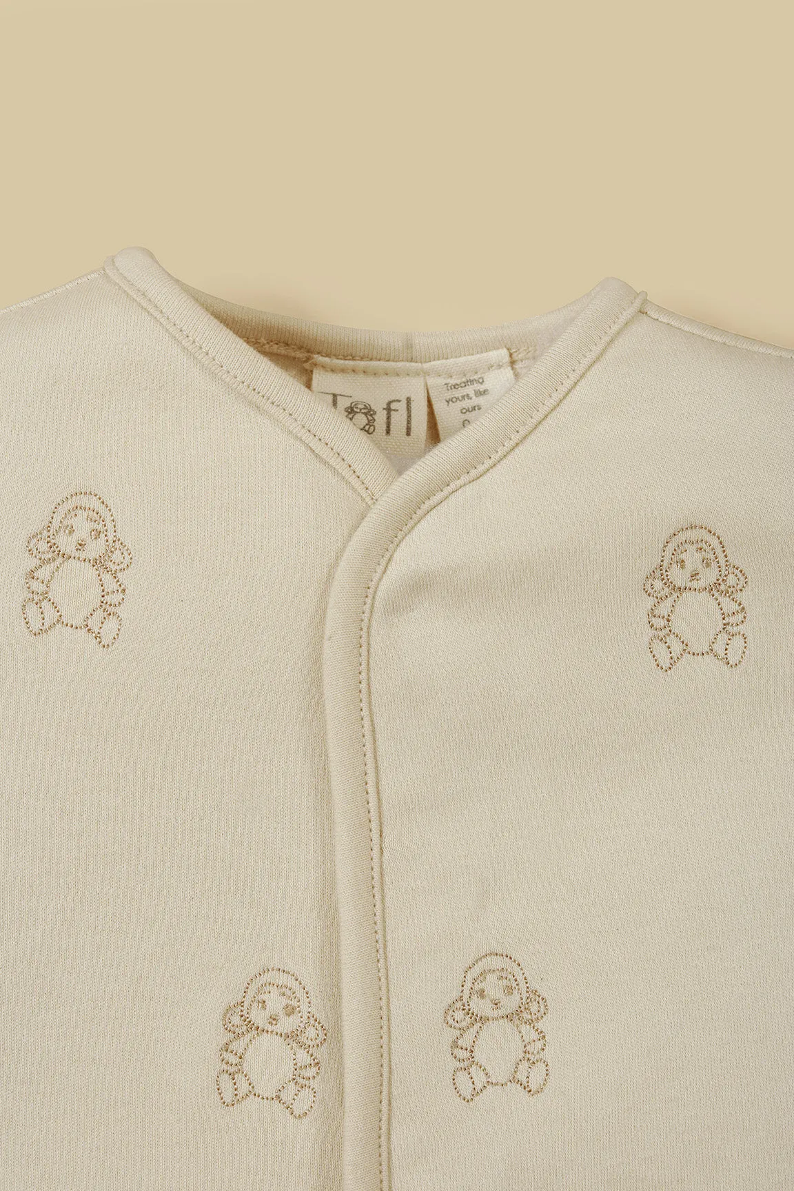 Interlock Overall Embroidered Haml Romper