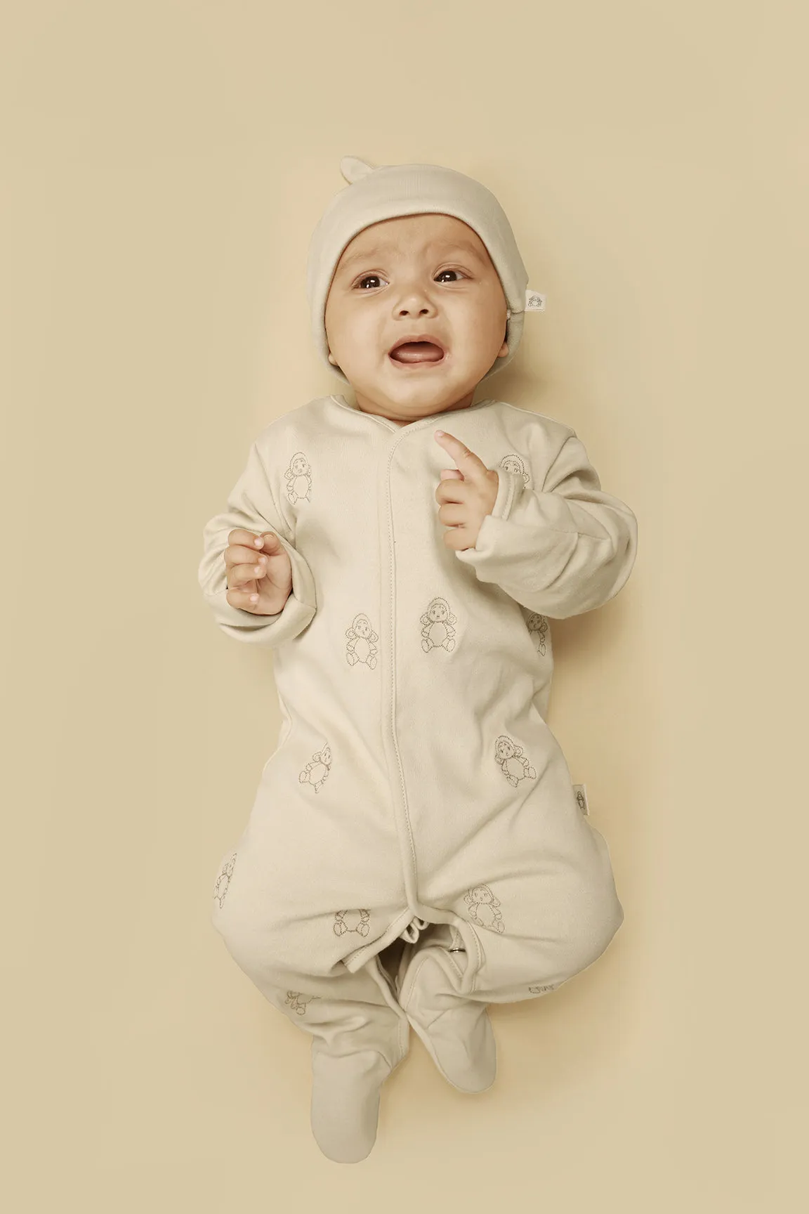 Interlock Overall Embroidered Haml Romper