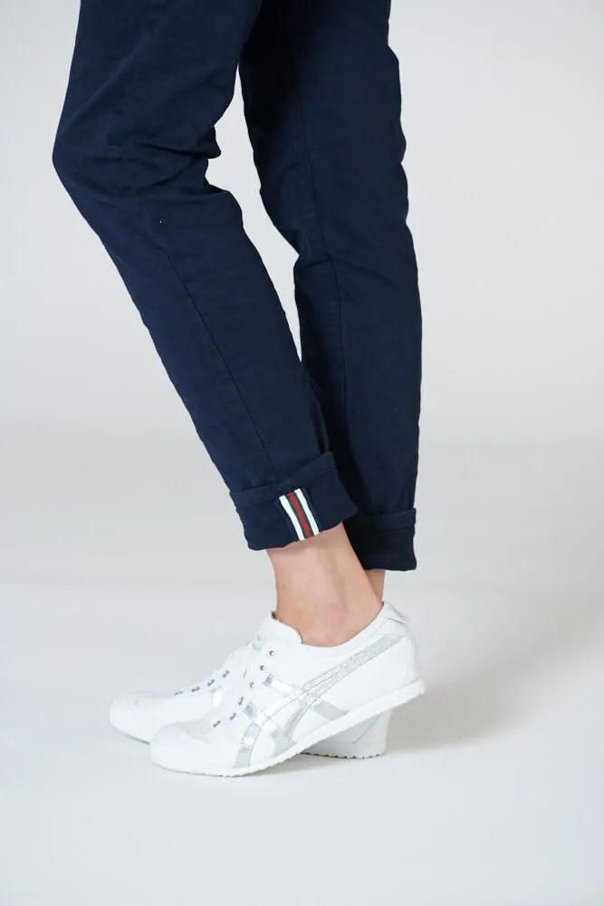ITALIAN STAR Classic Polo Drill Jogger - Navy