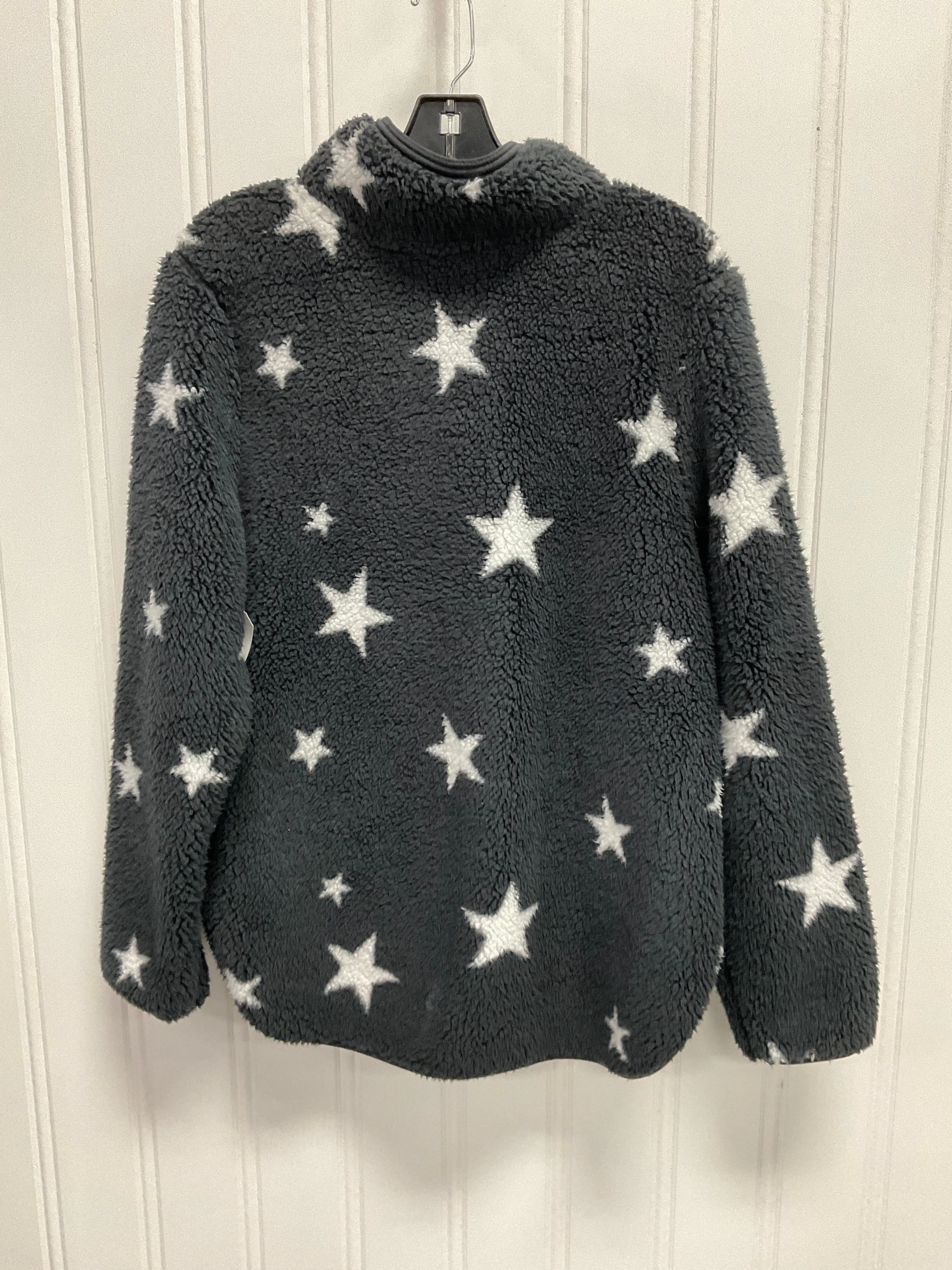 Jacket Faux Fur & Sherpa By Te Verde In Black & White, Size:L