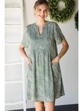 Jenna Spotted Babydoll Dress