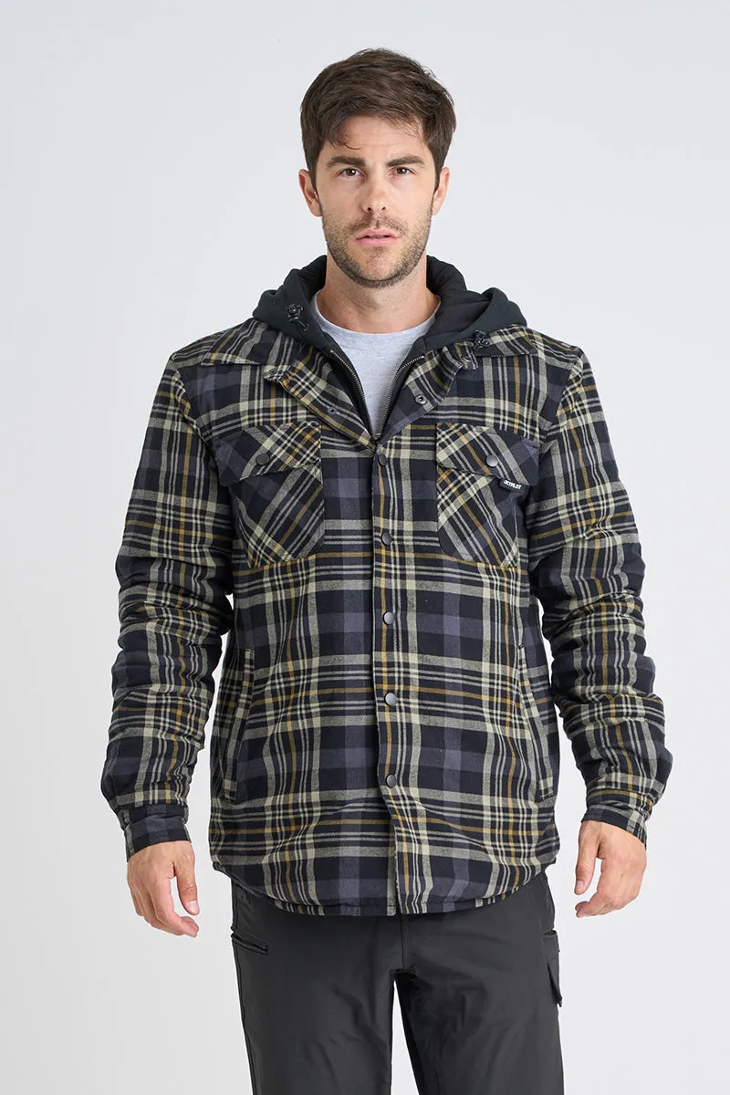 JP Quilted Flannel Jacket - Grey