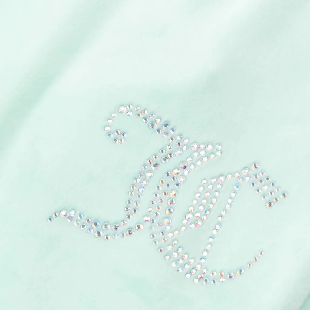 Juicy Couture Girl's Yucca Green Velour Diamanté Joggers