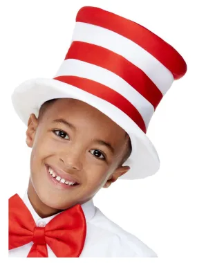 Kids Stripy Hat, Red & White