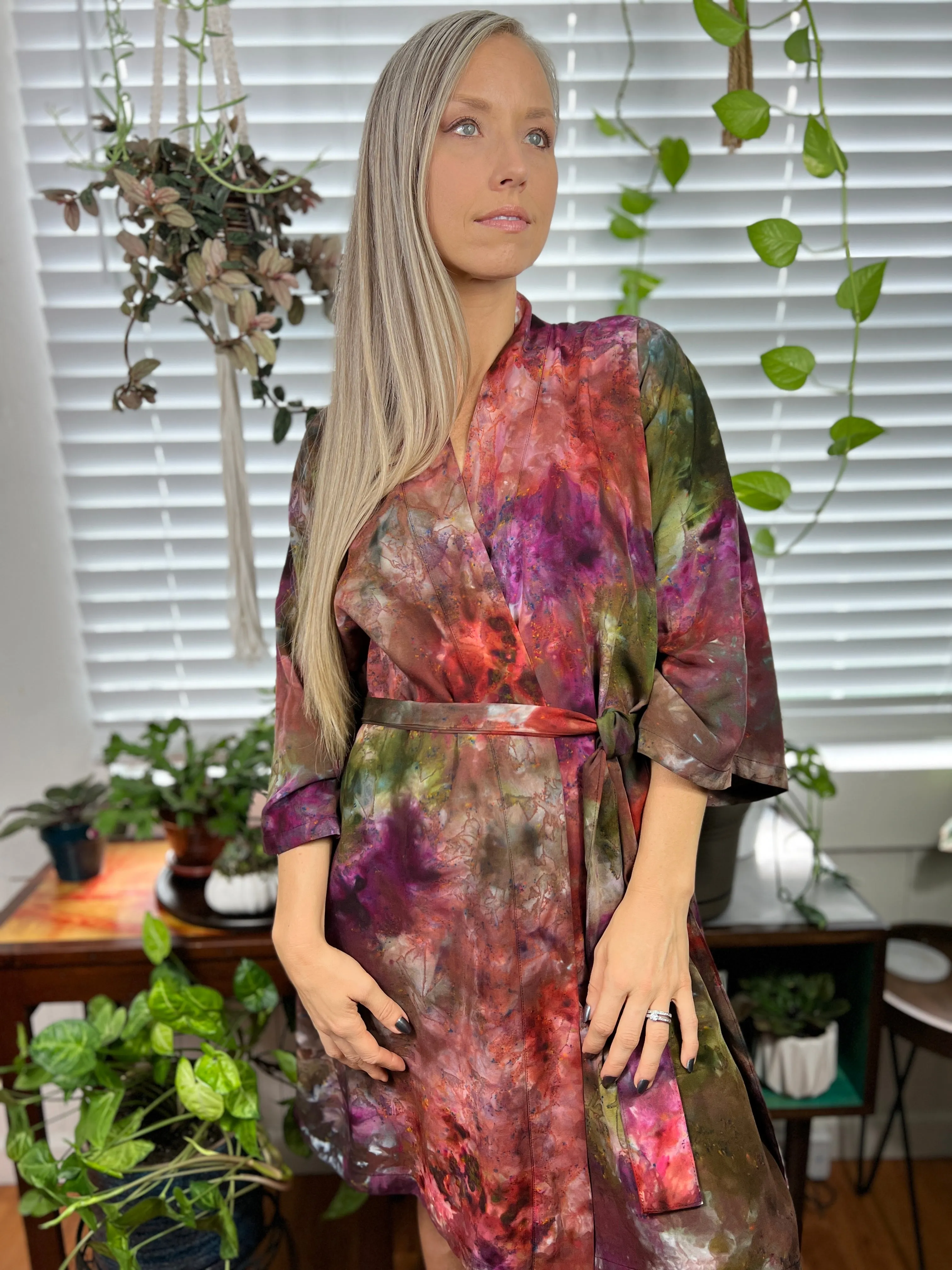 Kimono robe (storm clouds)