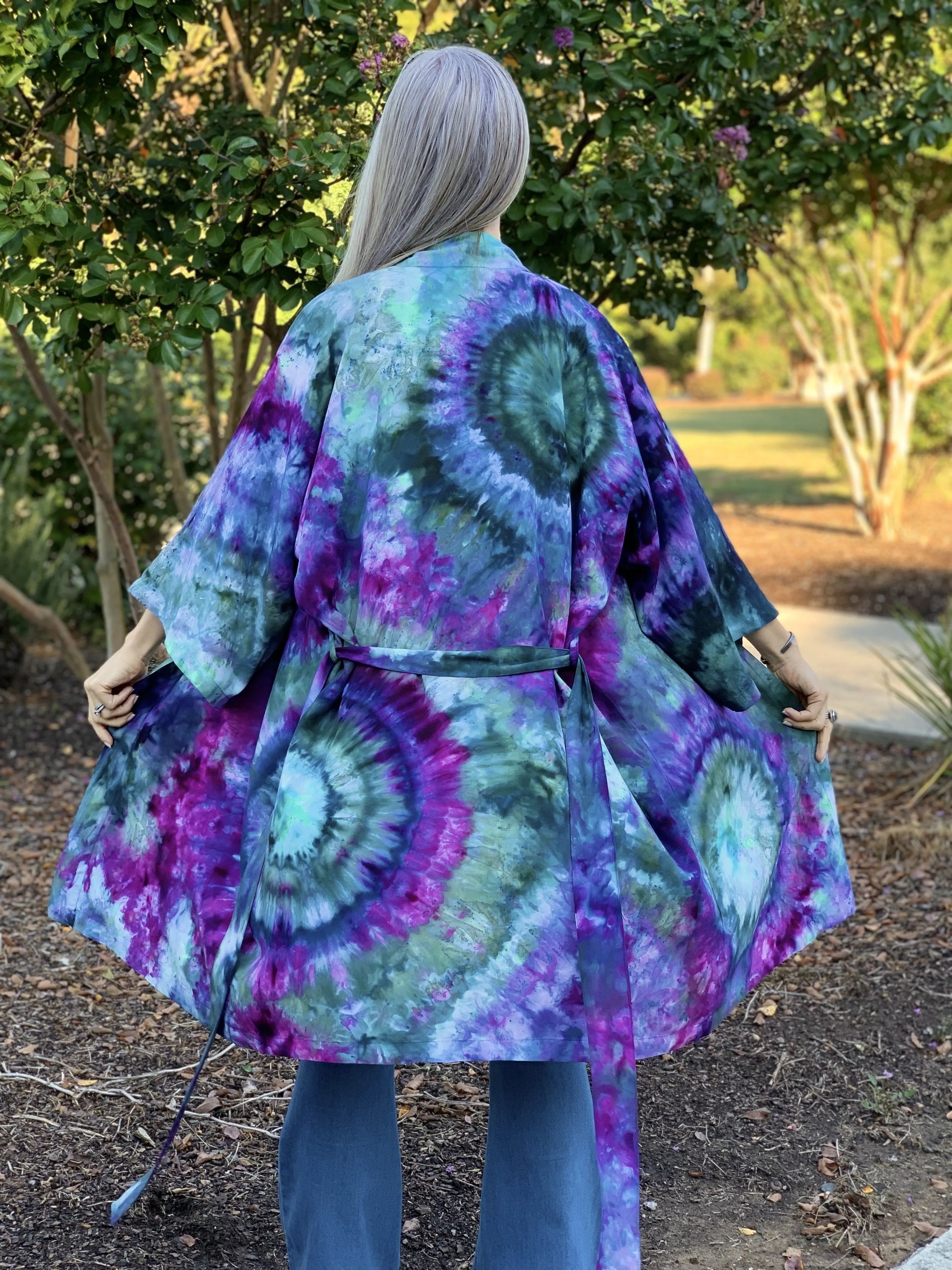 Kimono robe (storm clouds)