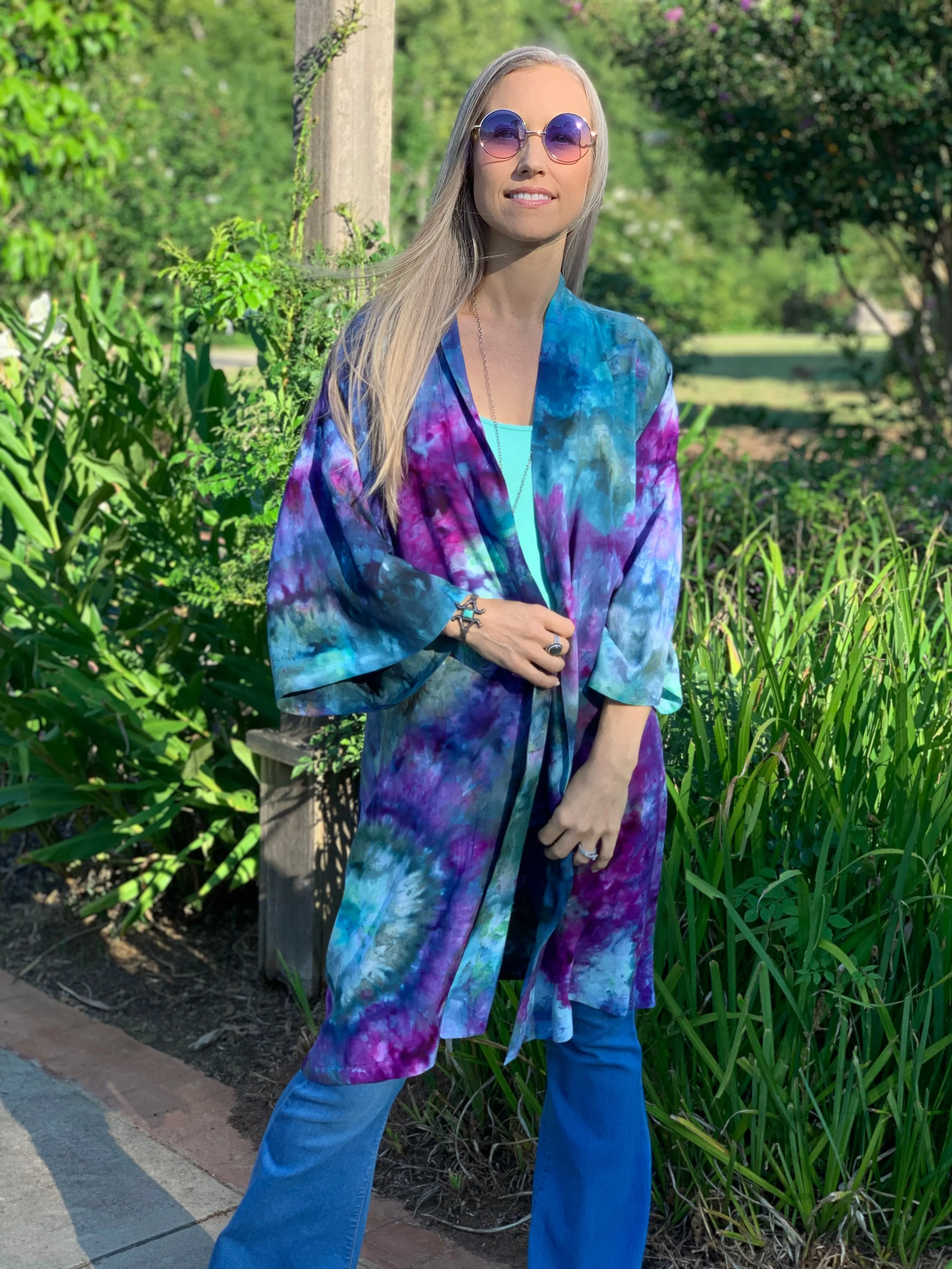 Kimono robe (storm clouds)