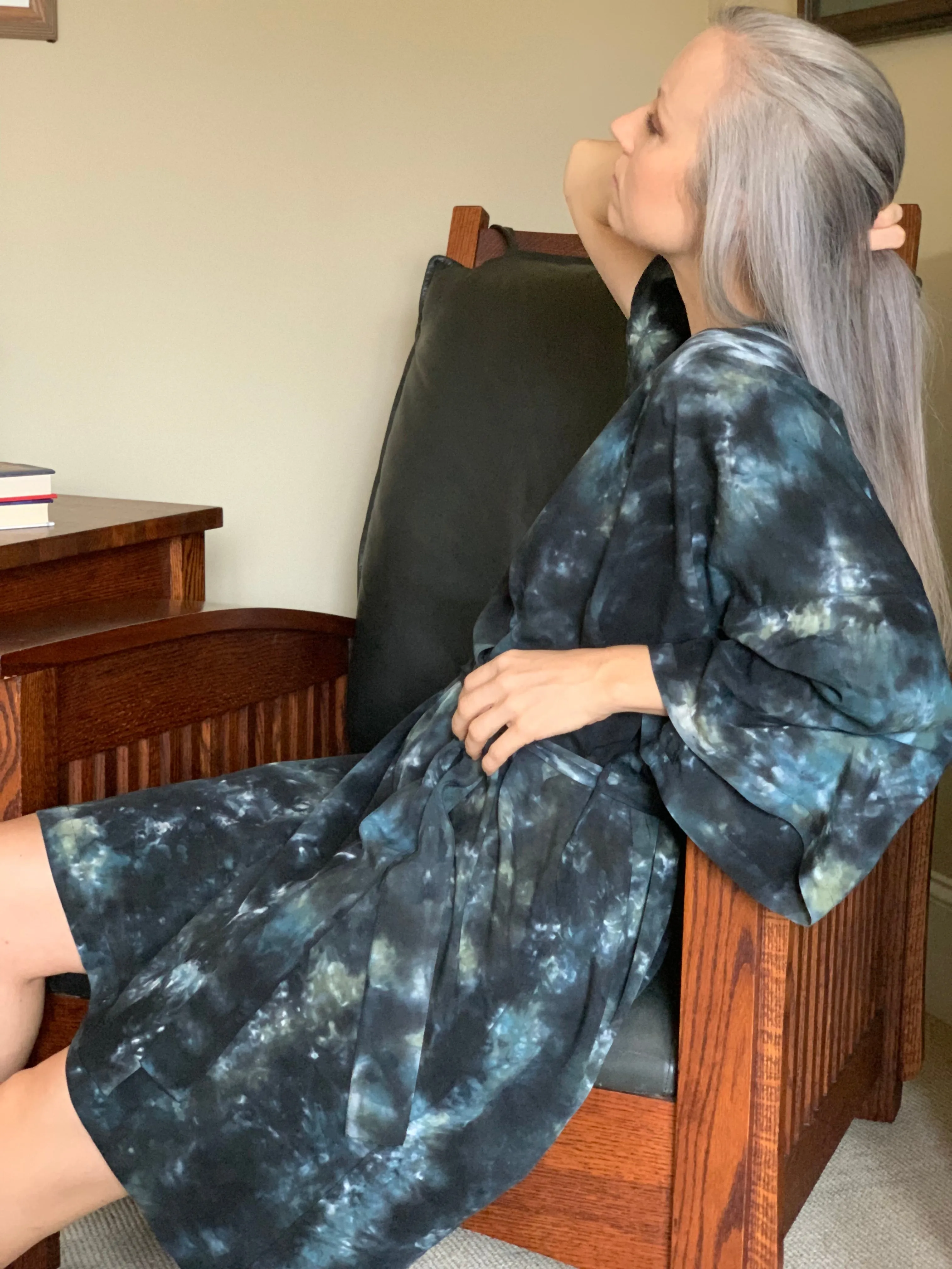 Kimono robe (storm clouds)