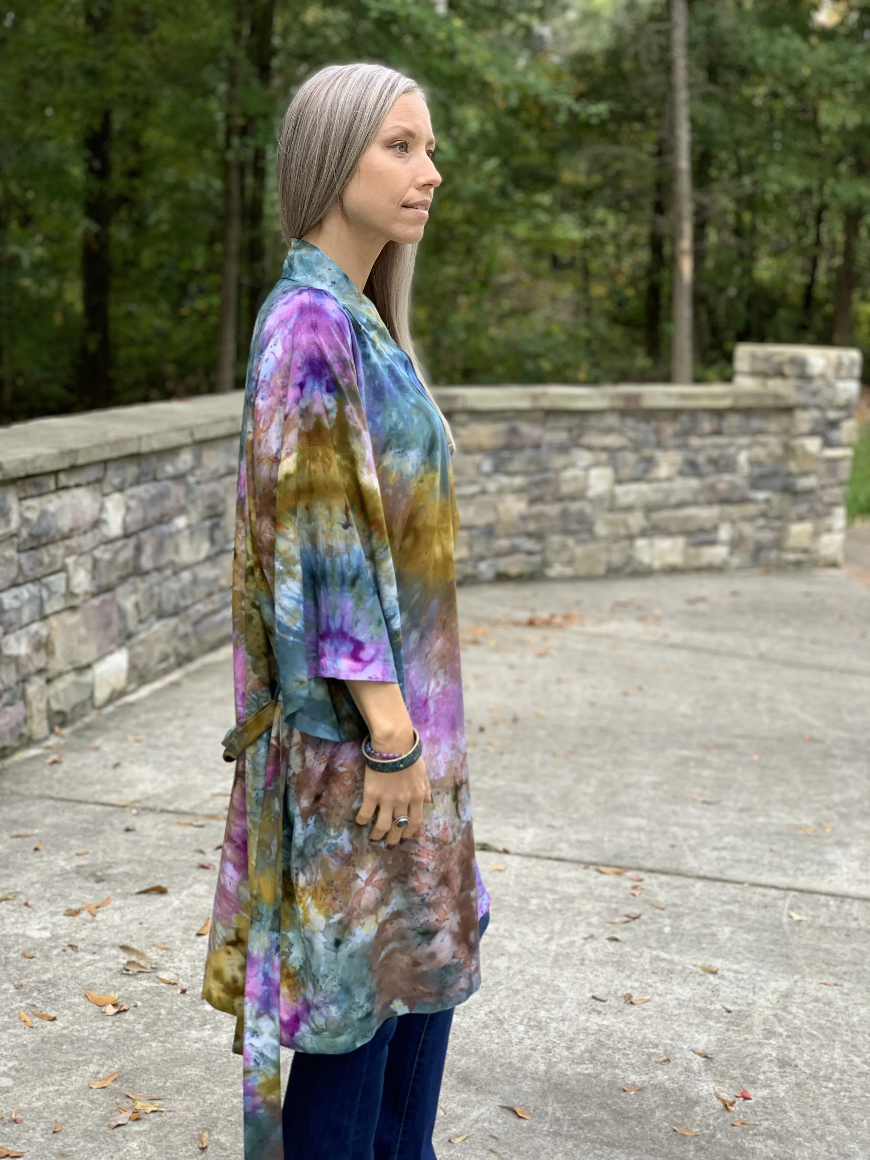 Kimono robe (storm clouds)