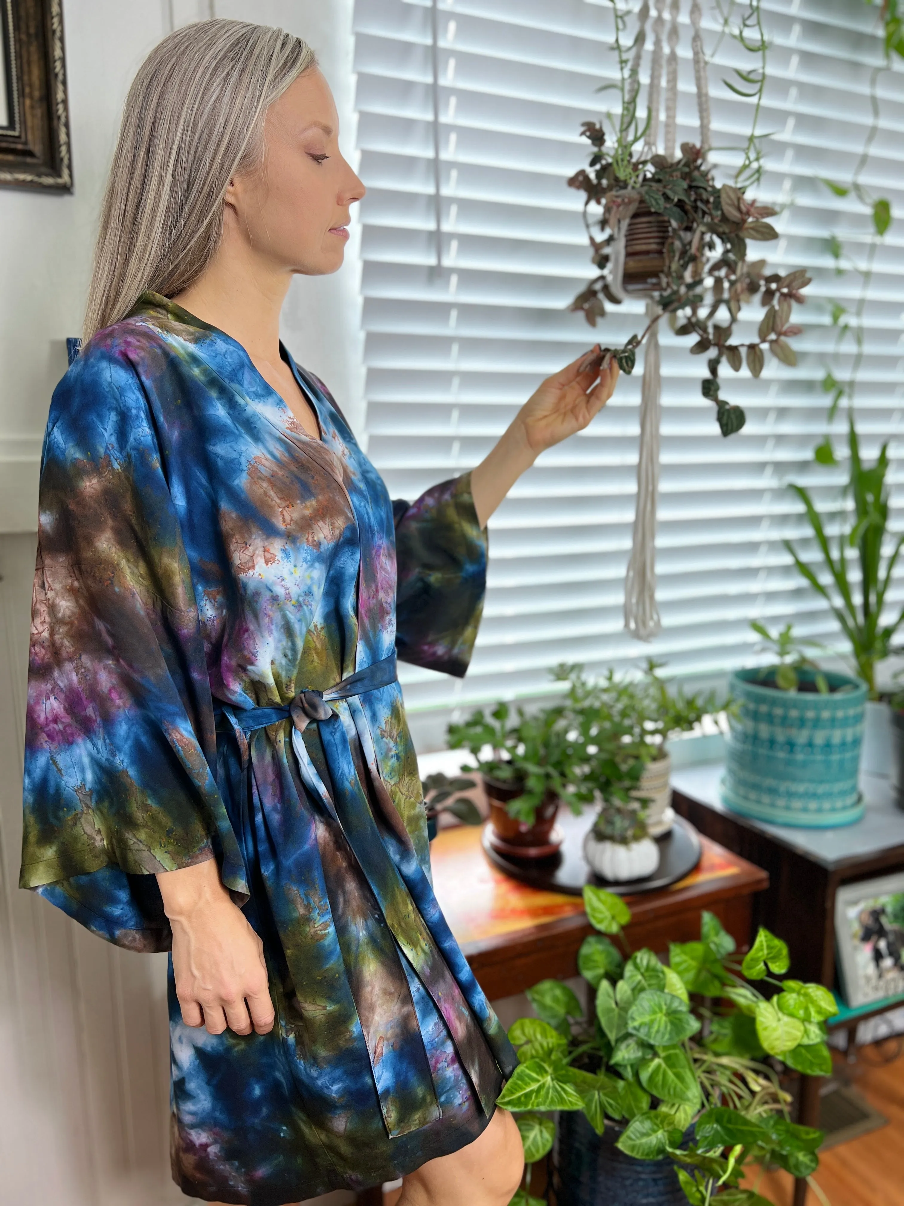 Kimono robe (storm clouds)