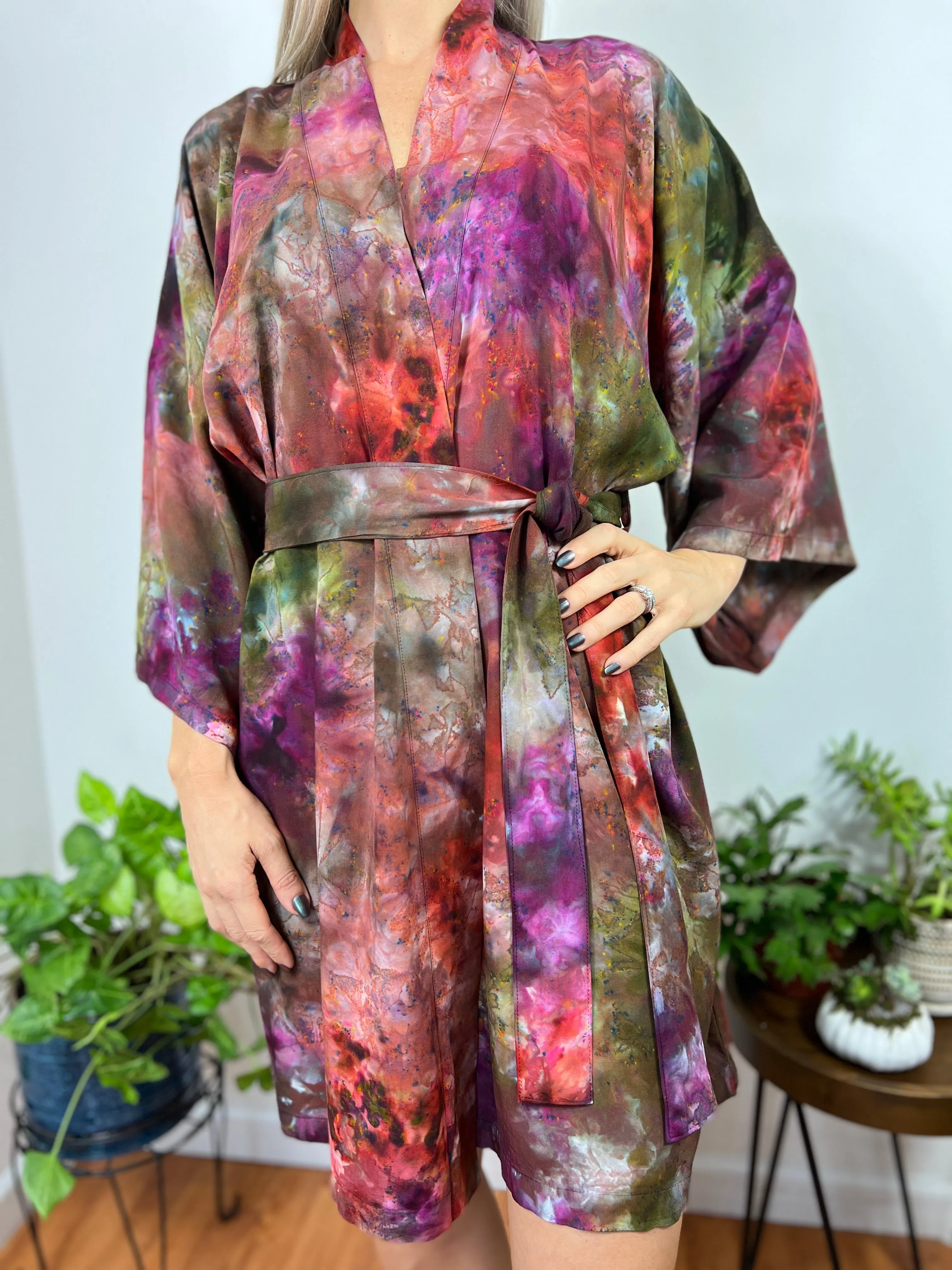 Kimono robe (storm clouds)