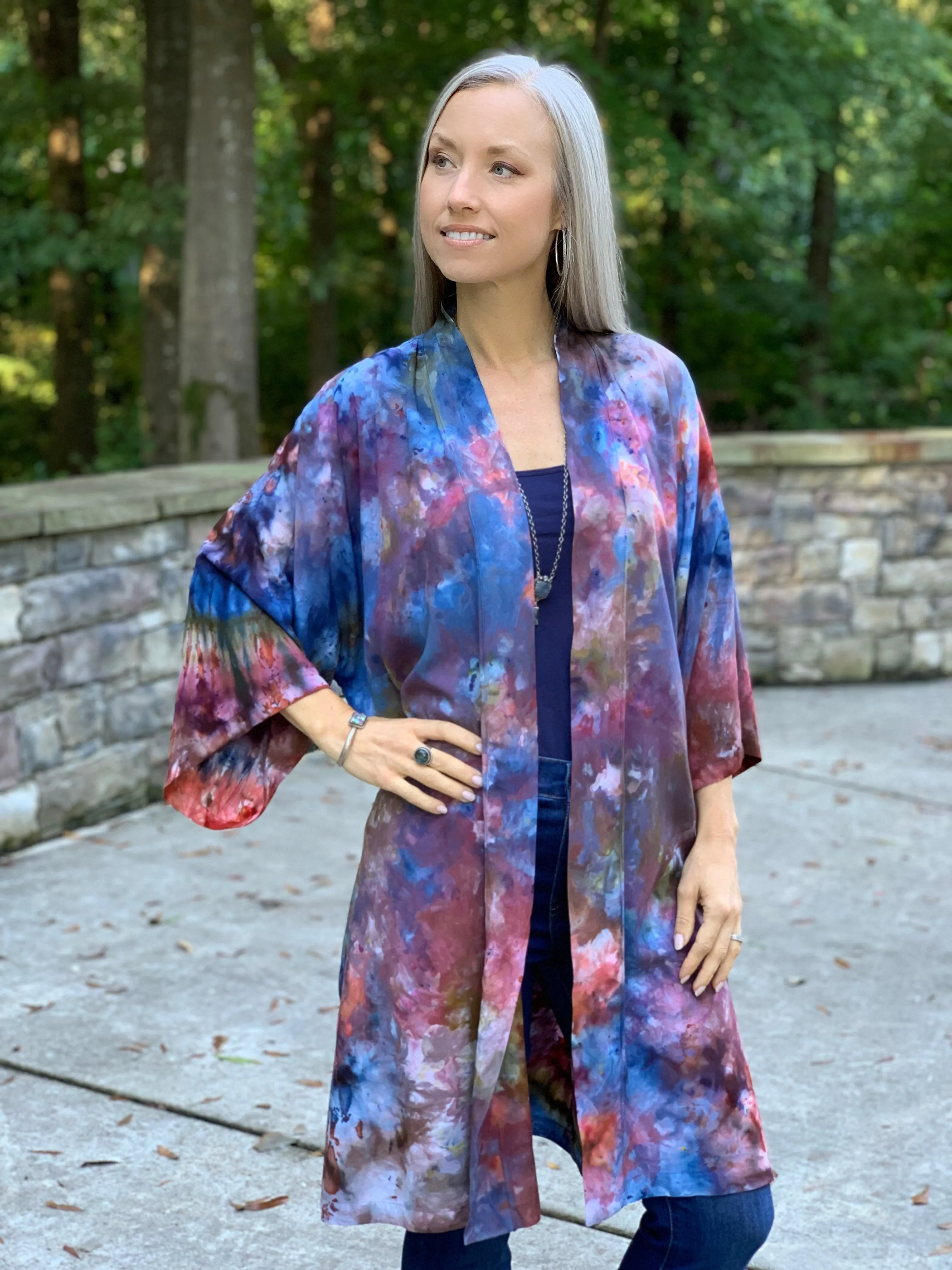 Kimono robe (storm clouds)