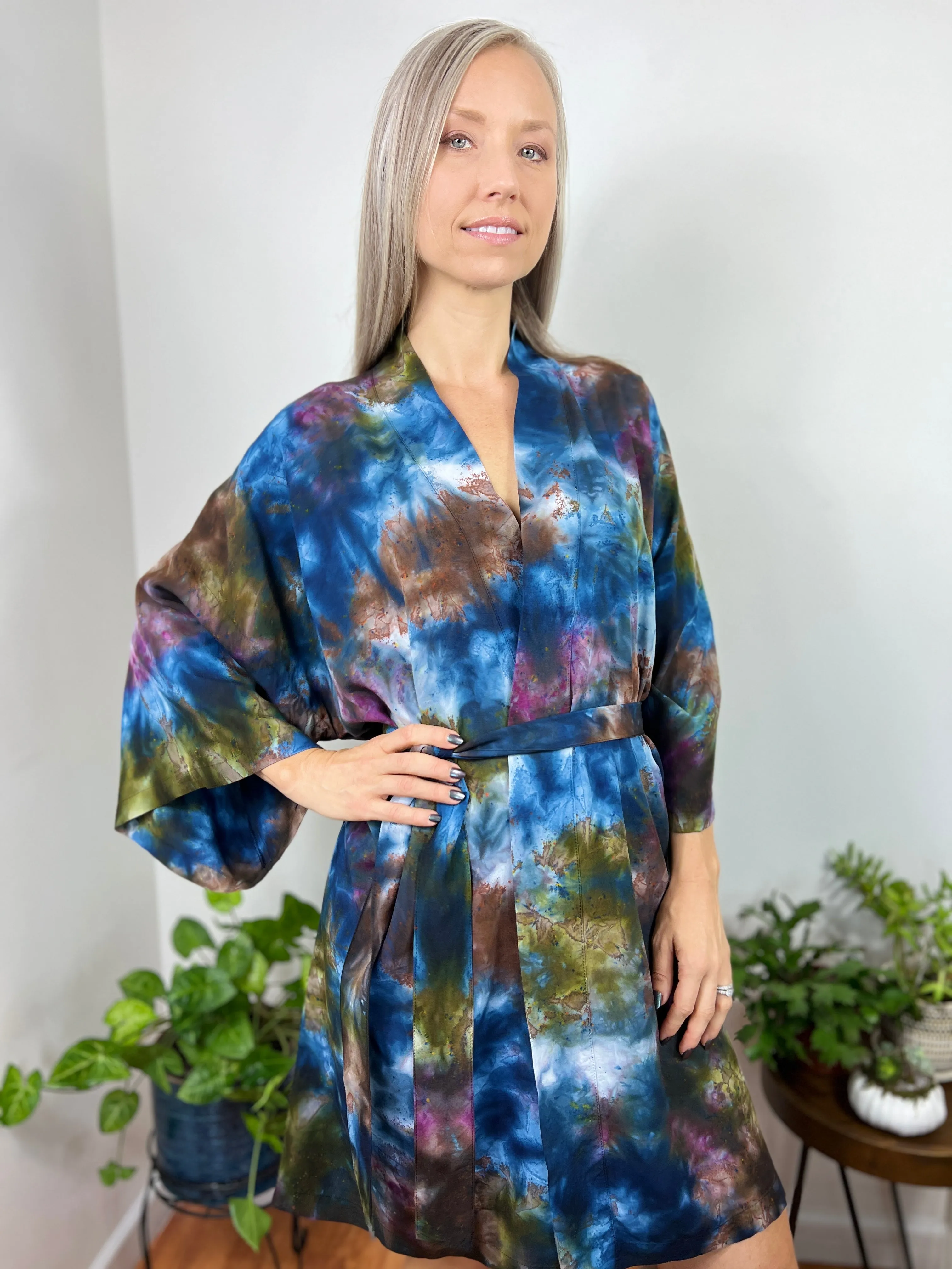 Kimono robe (storm clouds)
