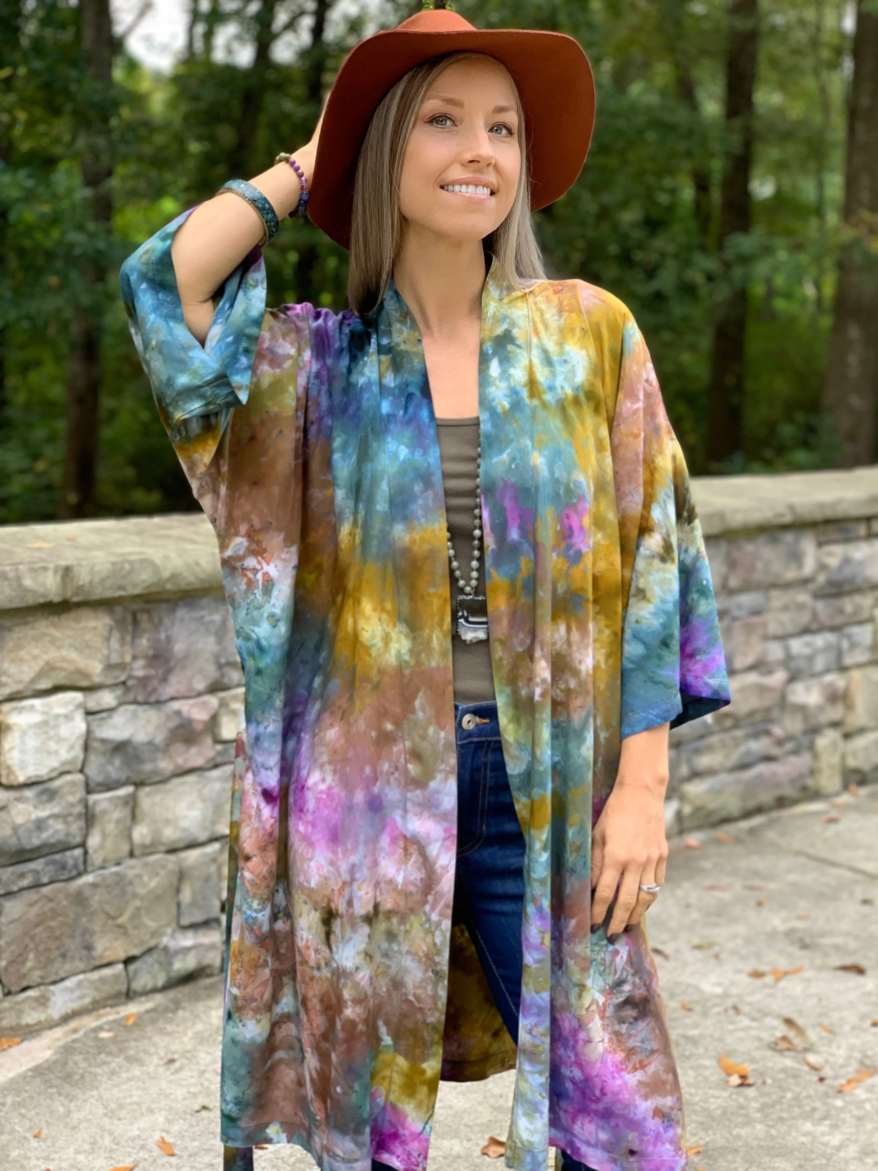 Kimono robe (storm clouds)